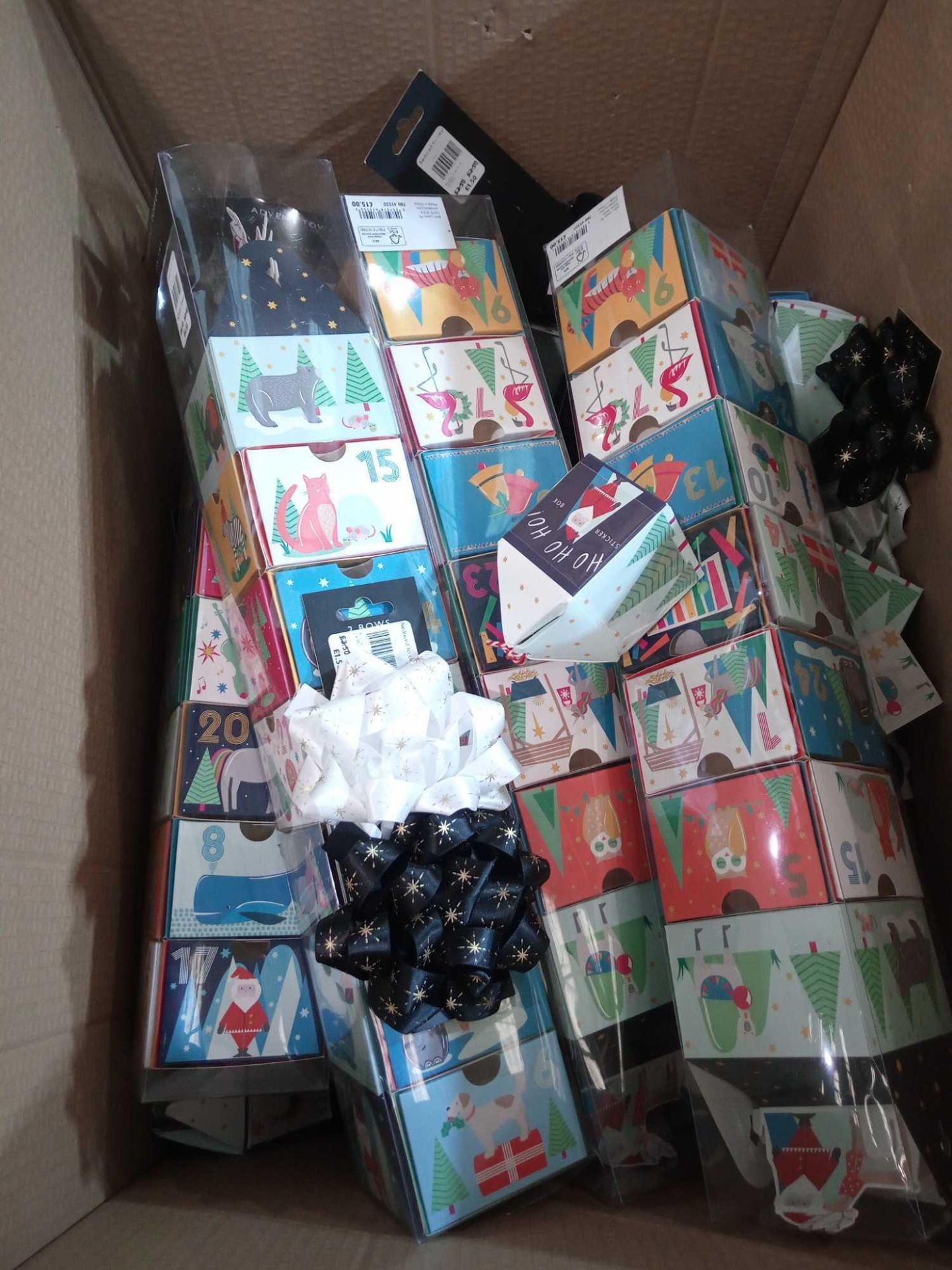 RRP £260 1 Large Bix Containing 54 Christmas Items Including Various Bows Cards And Gift Wraps - Image 2 of 2