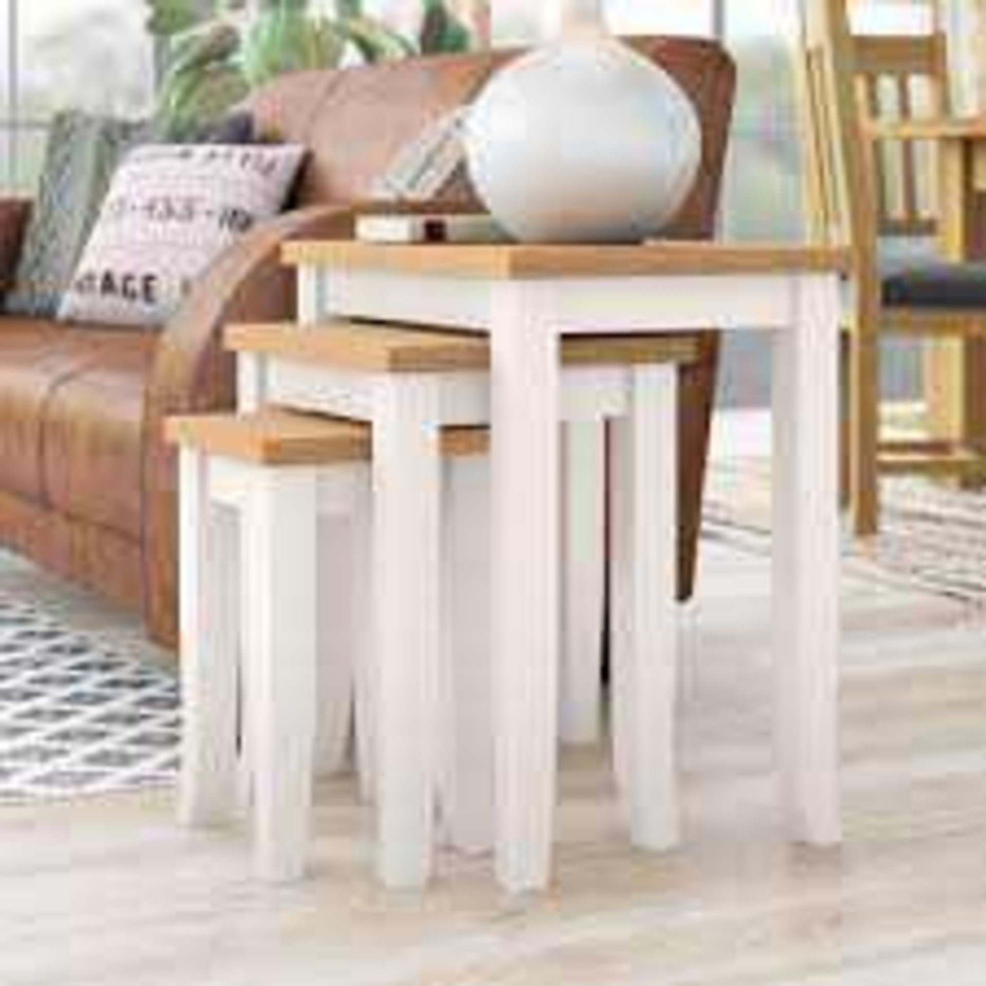 RRP £170 Boxed Marez 3 Piece Set Of Nesting Tables