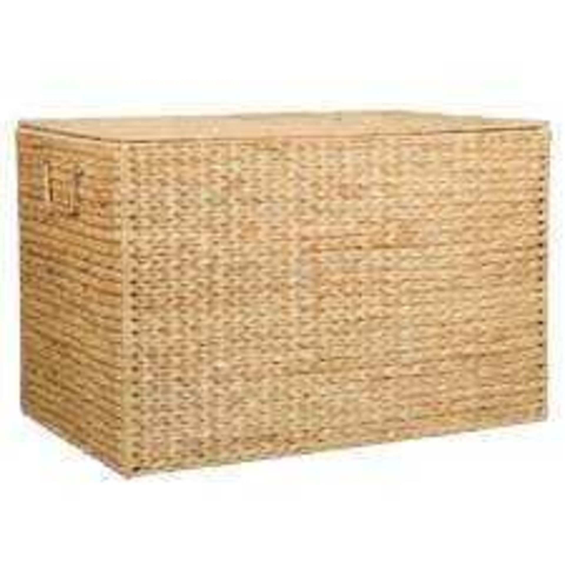 RRP £100 Lot To Contain Boxed John Lewis And Partners Water Hyacinth Natural Linen Storage Trunk (No