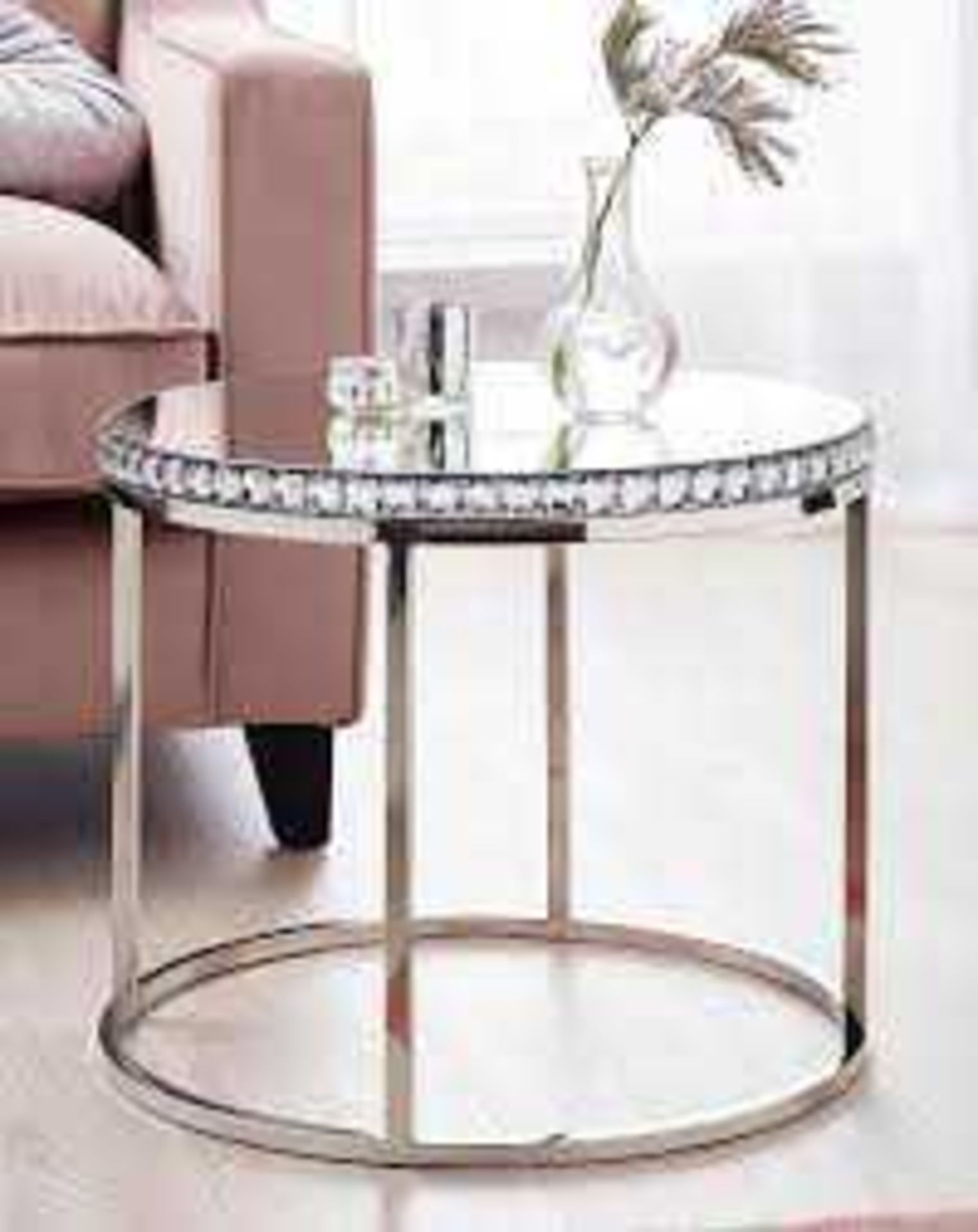 (Jb) RRP £210 Lot To Contain 1 Boxed Marbella Mirrored Glass Side Table (117209)