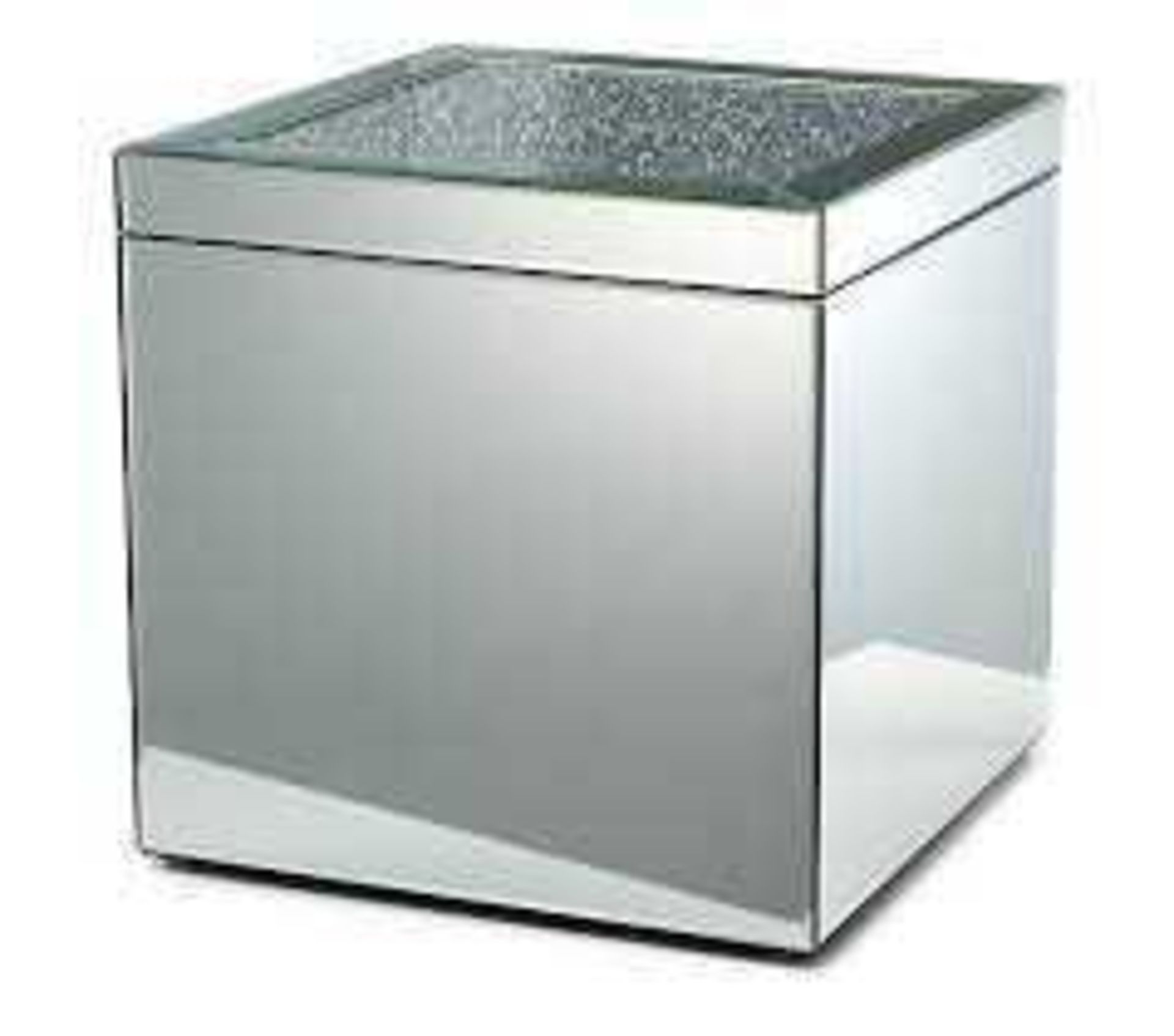 (Jb) RRP £145 Lot To Contain 1 Boxed Jm By Julien Macdonald Encapsulated Crystal Storage Side Table