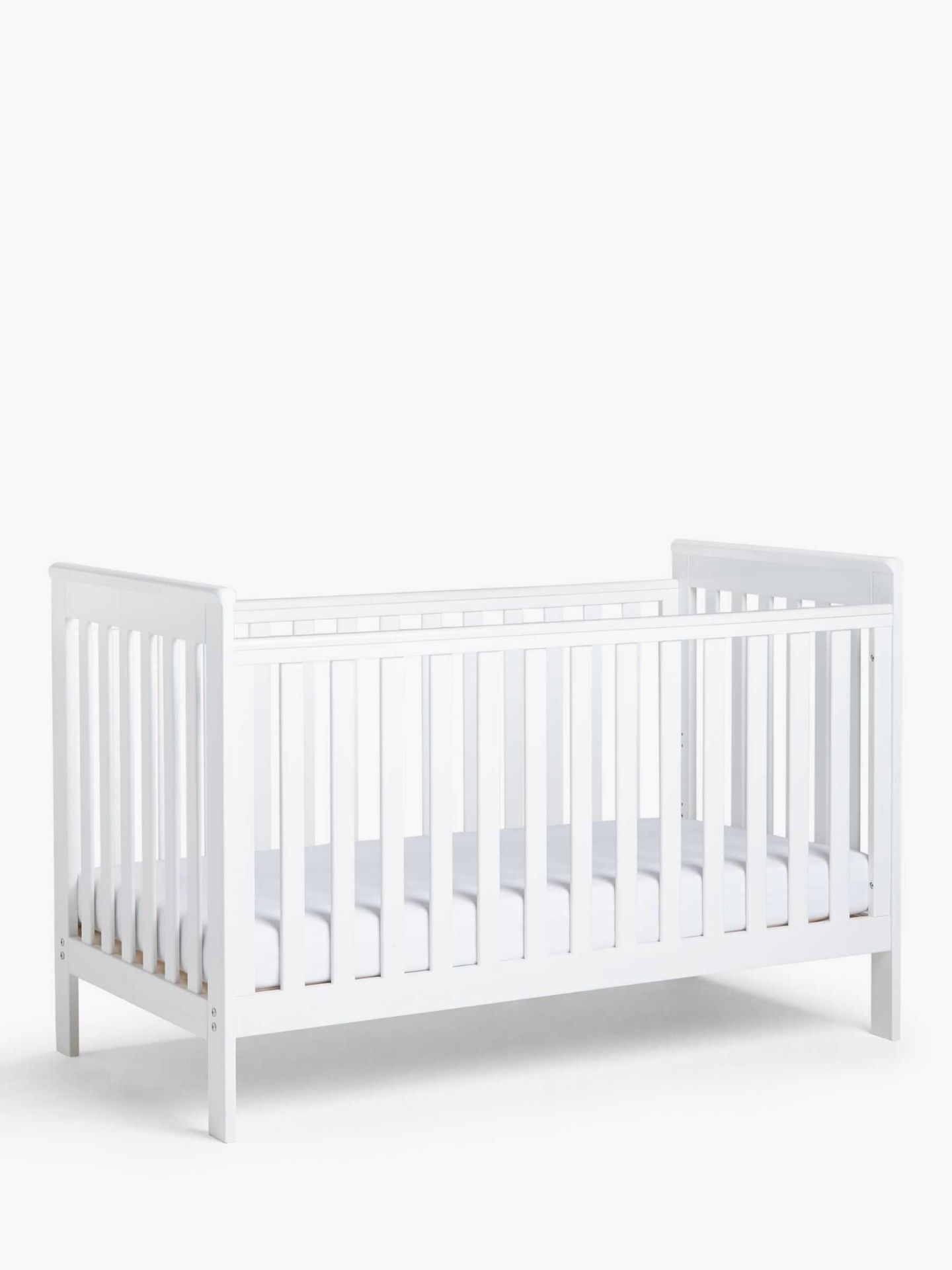 RRP £150 Boxed Charlotte By Poppy's Playground White Wooden Cot (Tr) Drawer