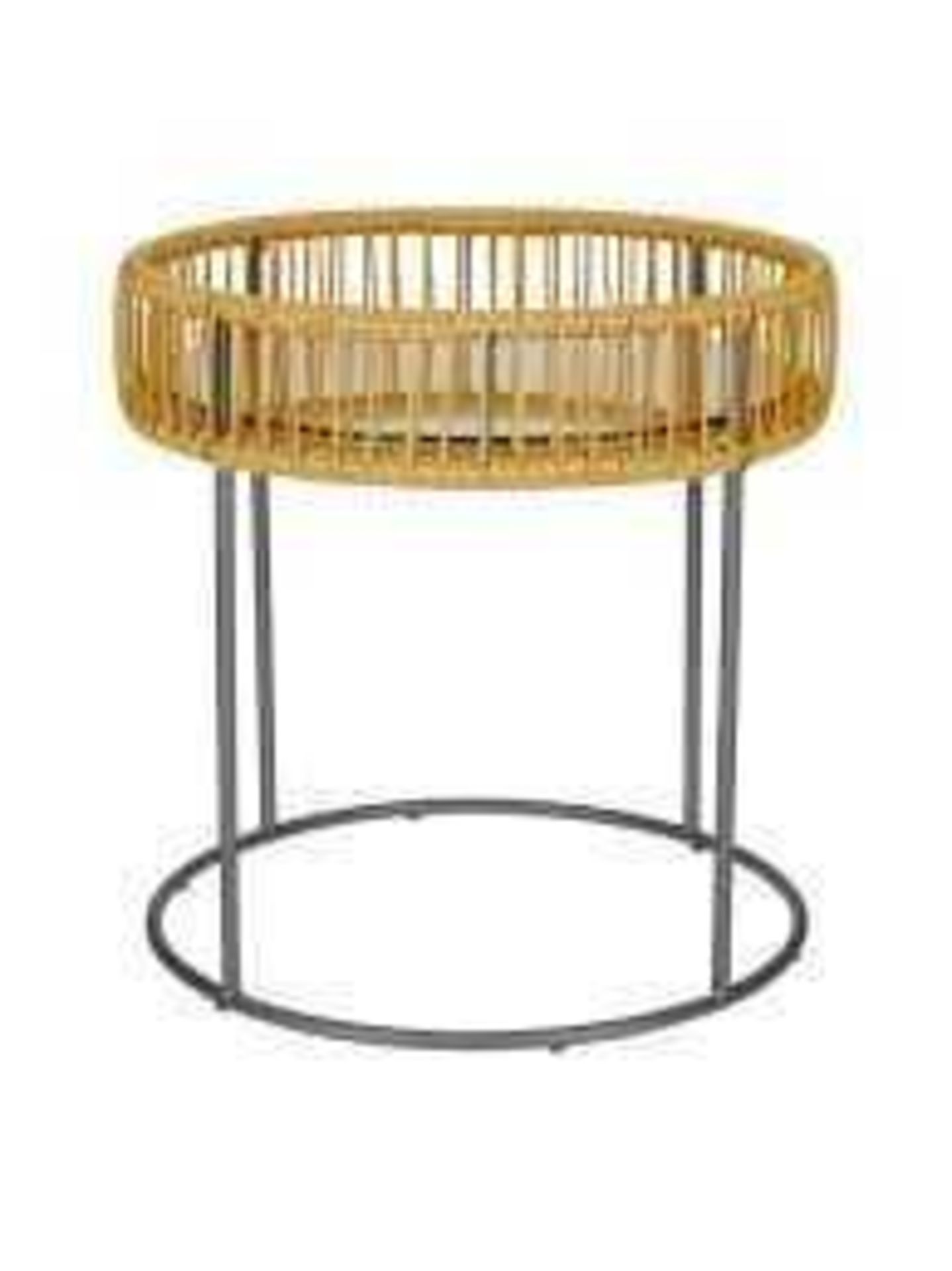 (Jb) RRP £100 Lot To Contain 1 Unboxed John Lewis And Partners Salsa Round Garden Table In Yellow (3