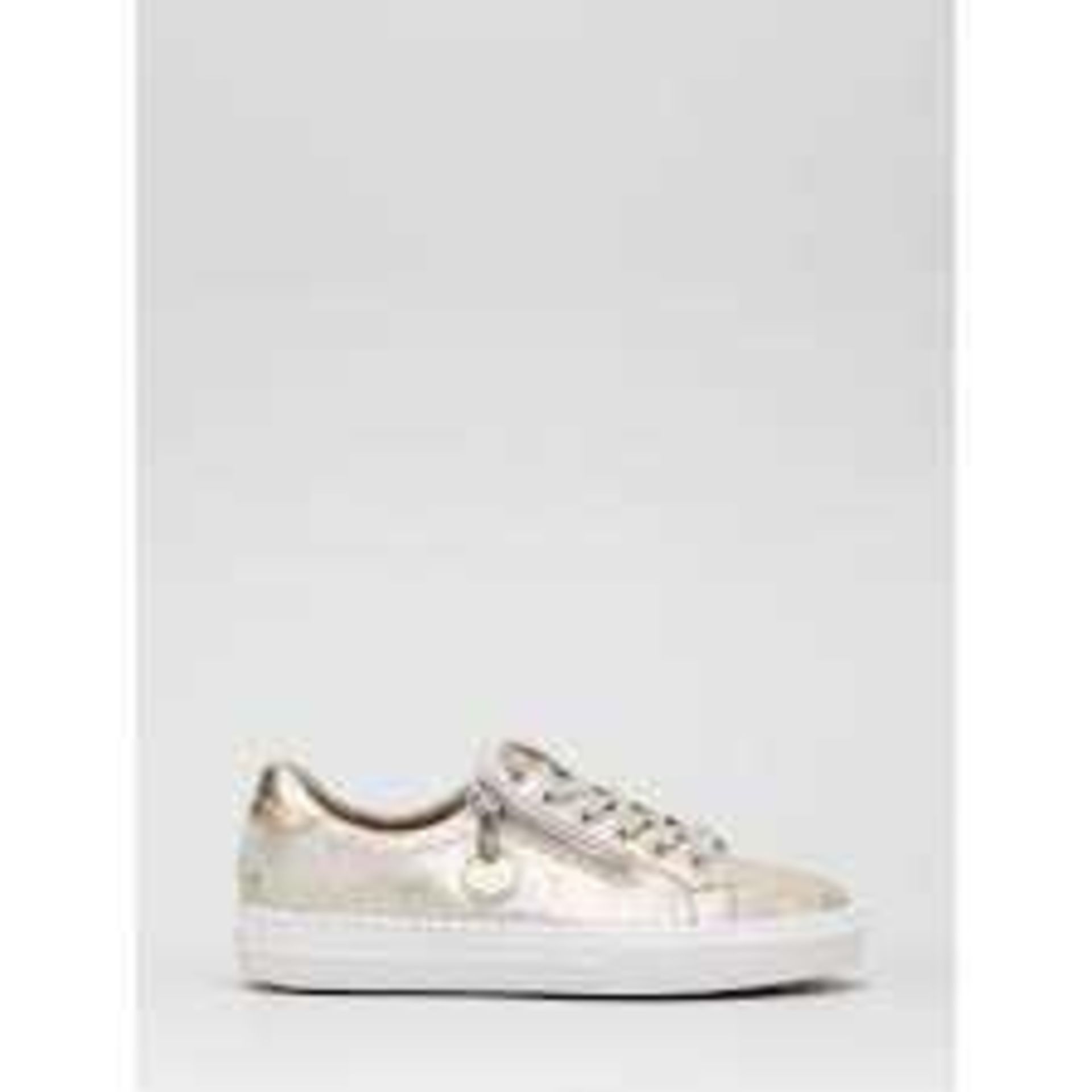 RRP £100 Boxed Rieker Gold Metallic Trainer Size 6.5