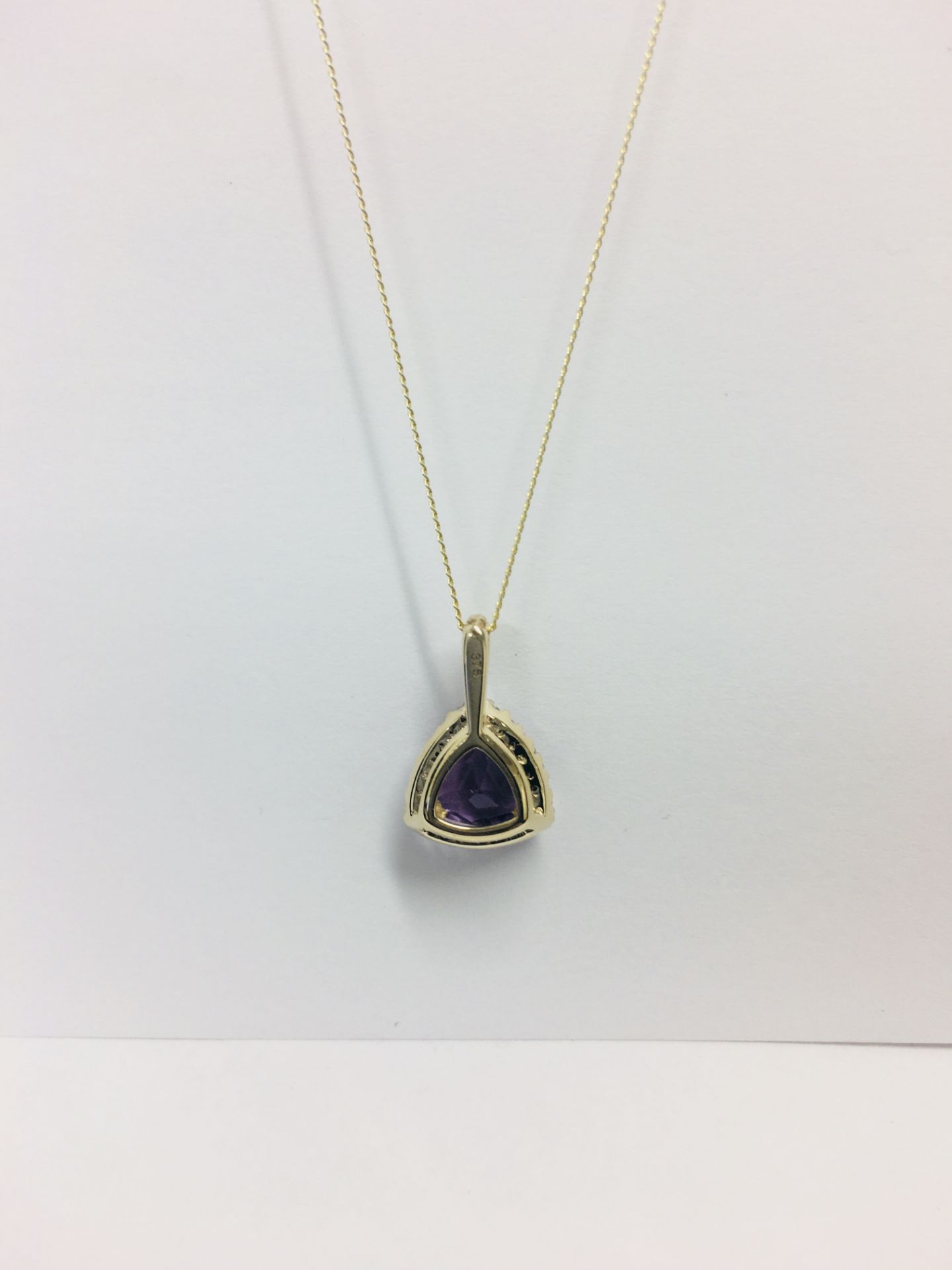 9Ct Yellow Amethyst Pendant - Image 3 of 3