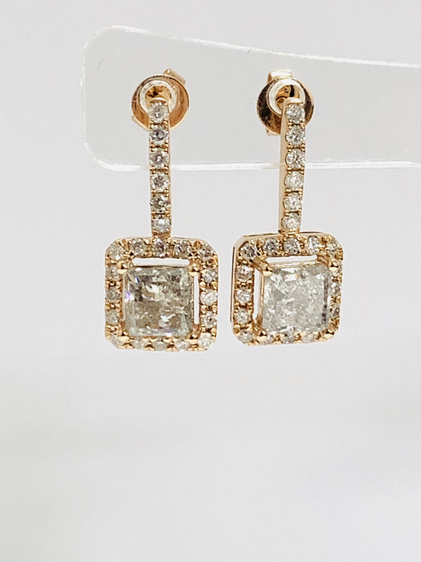 14K Rose Gold Pair Of Earrings - Image 6 of 8
