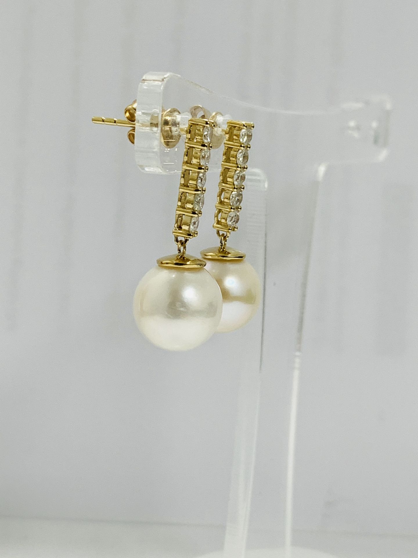 14K Yellow Gold Pair Of Earrings - Image 5 of 9