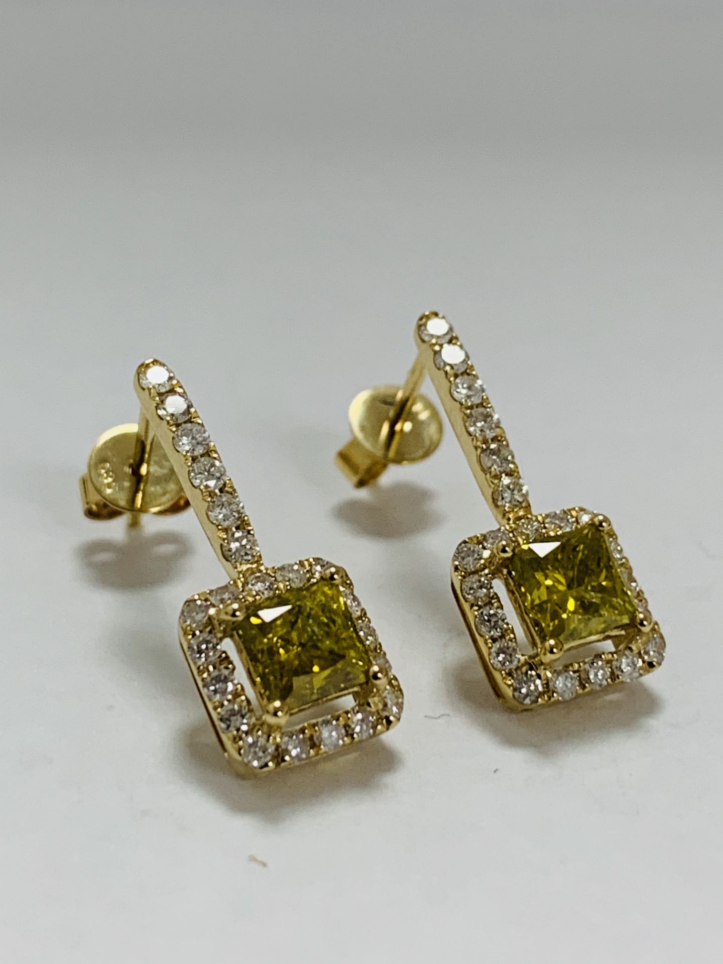 14K Yellow Gold Pair Of Earrings - Image 7 of 9