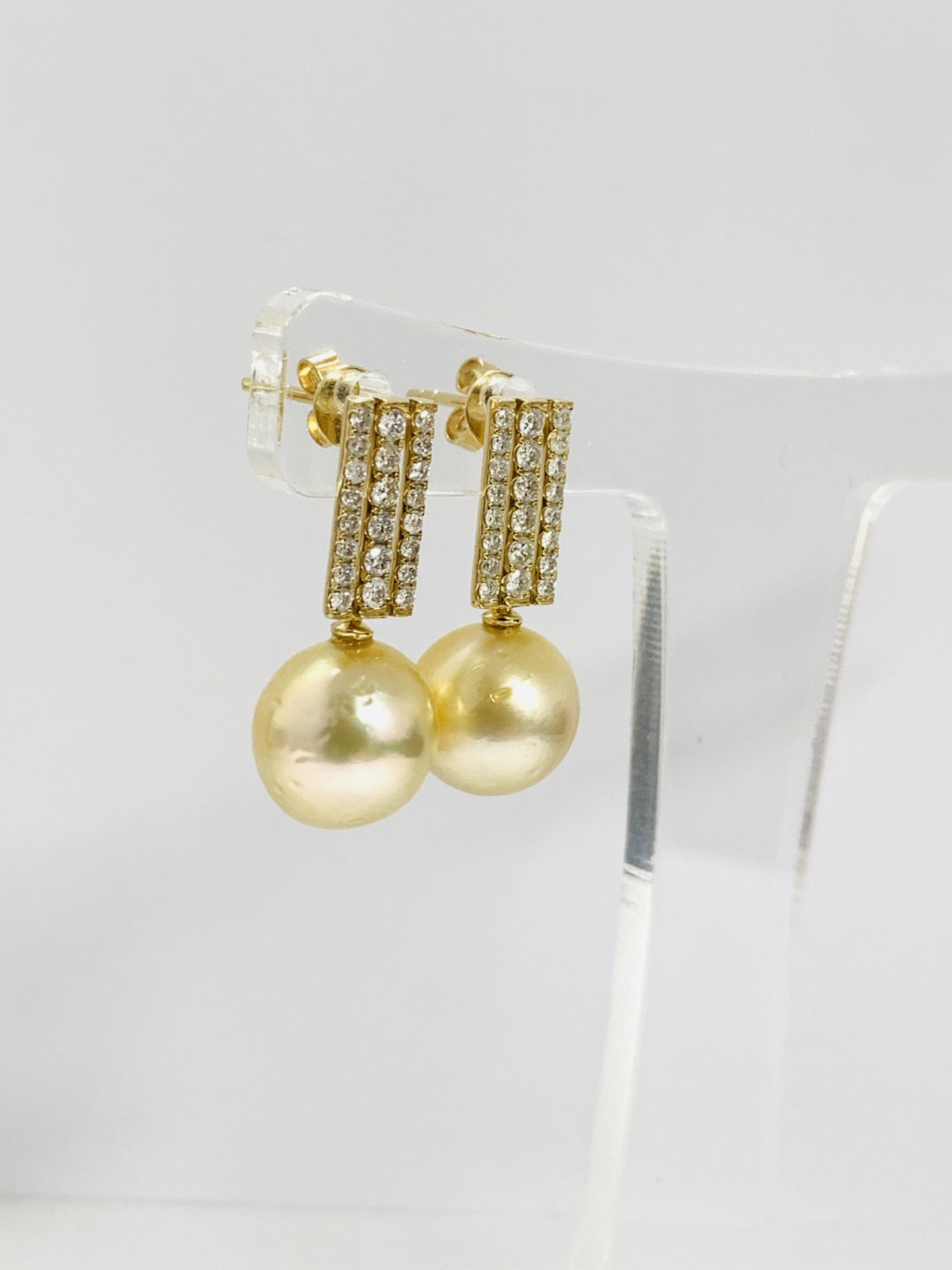 14K Yellow Gold Pair Of Earrings - Image 7 of 9