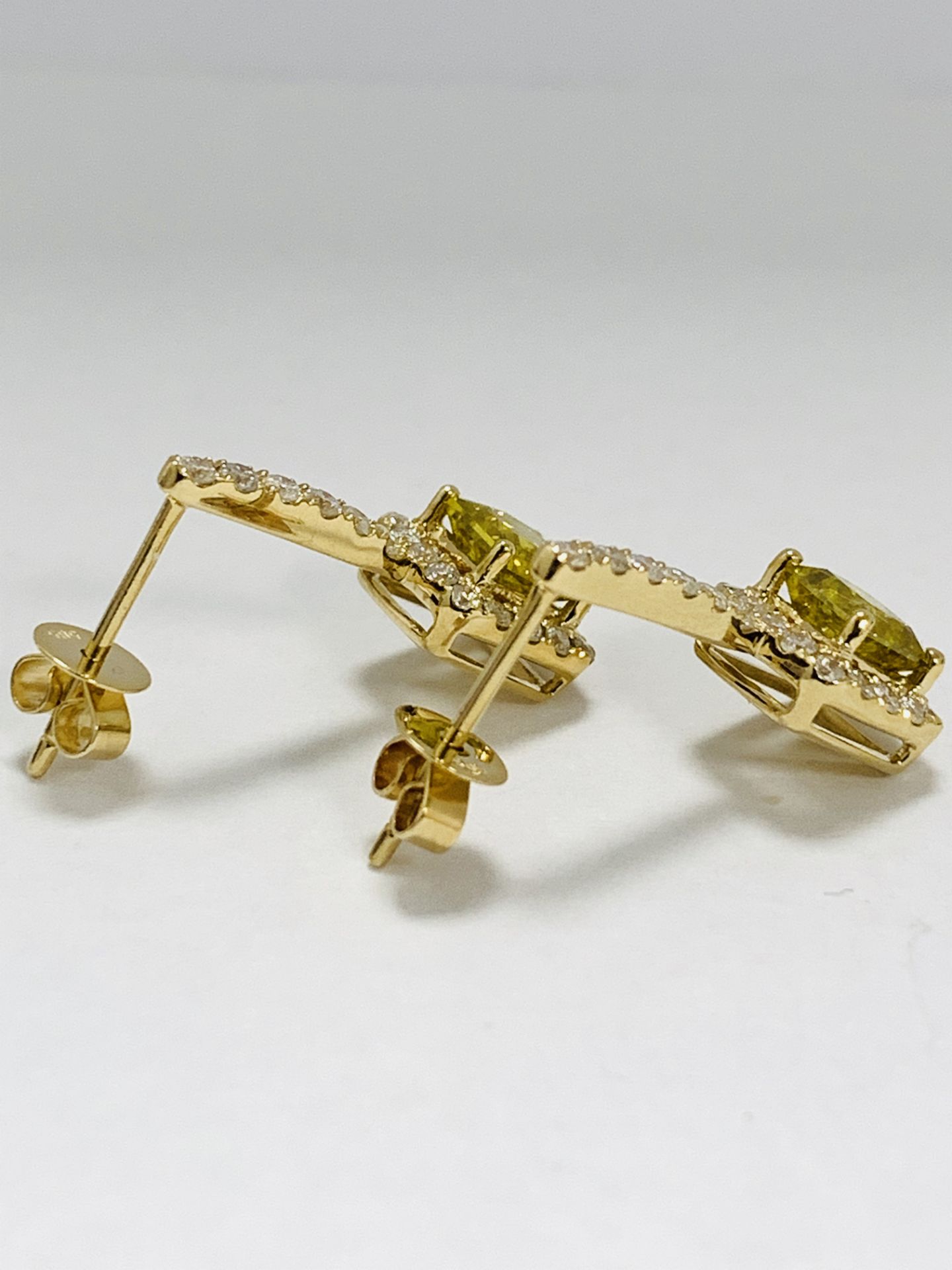 14K Yellow Gold Pair Of Earrings - Image 5 of 9