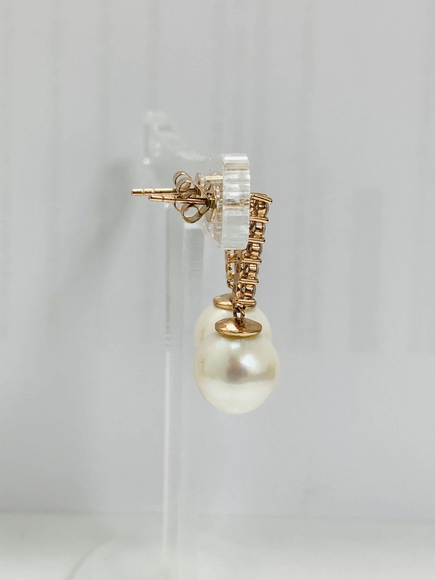 14K Rose Gold Pair Of Earrings - Image 6 of 9