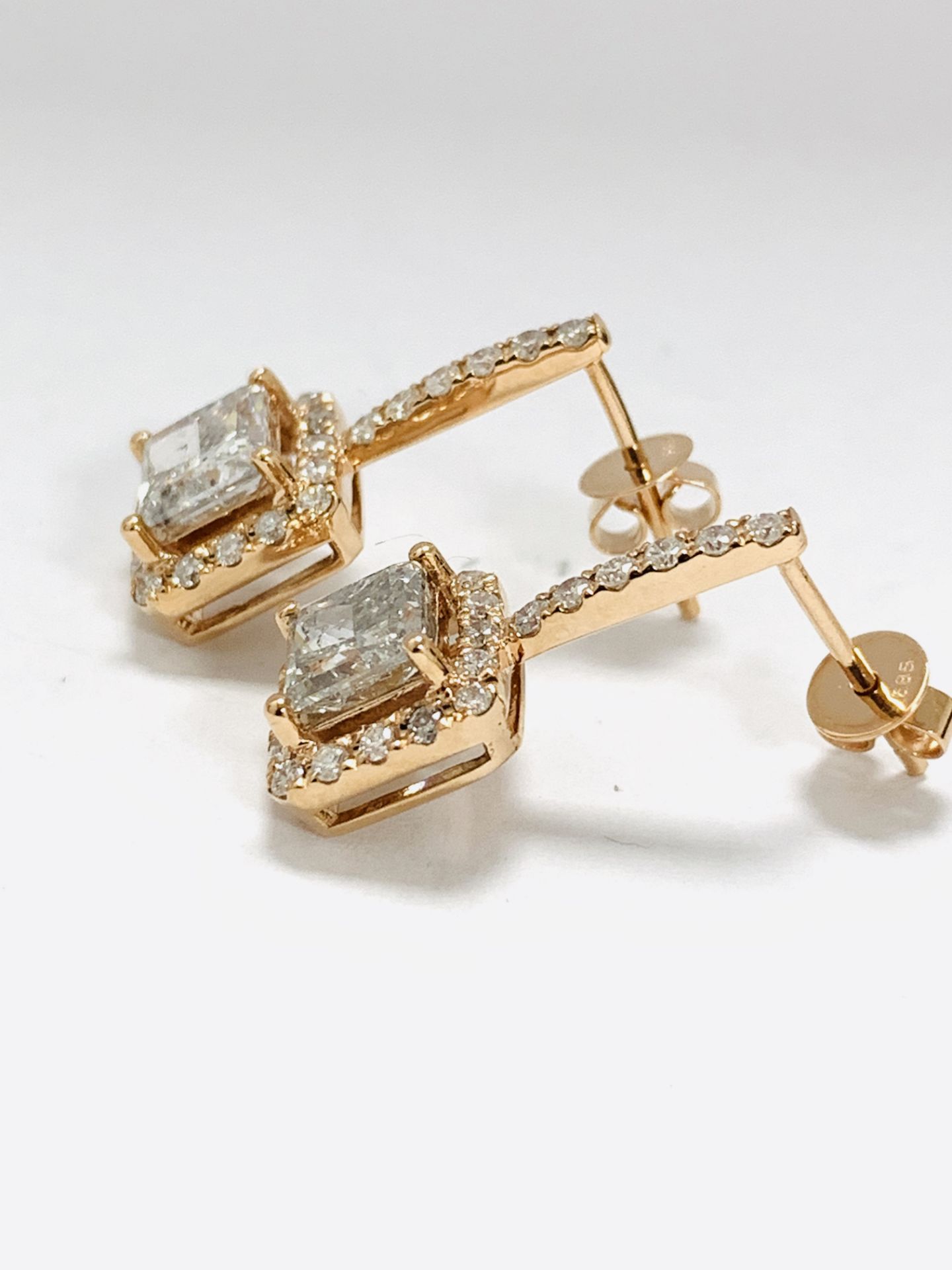 14K Rose Gold Pair Of Earrings - Image 2 of 8