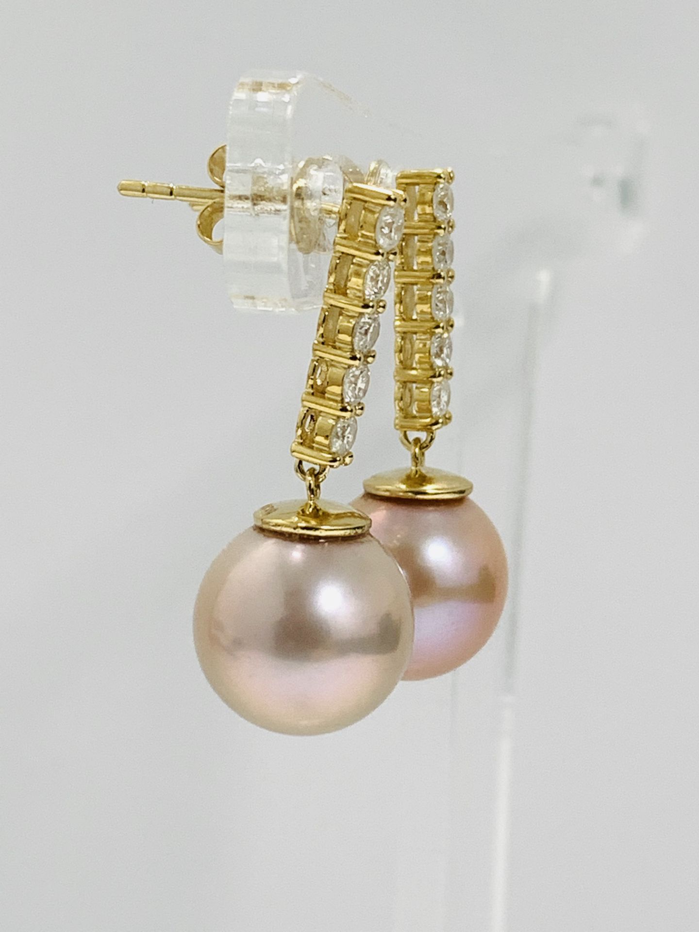 14K Yellow Gold Pair Of Earrings - Image 3 of 7