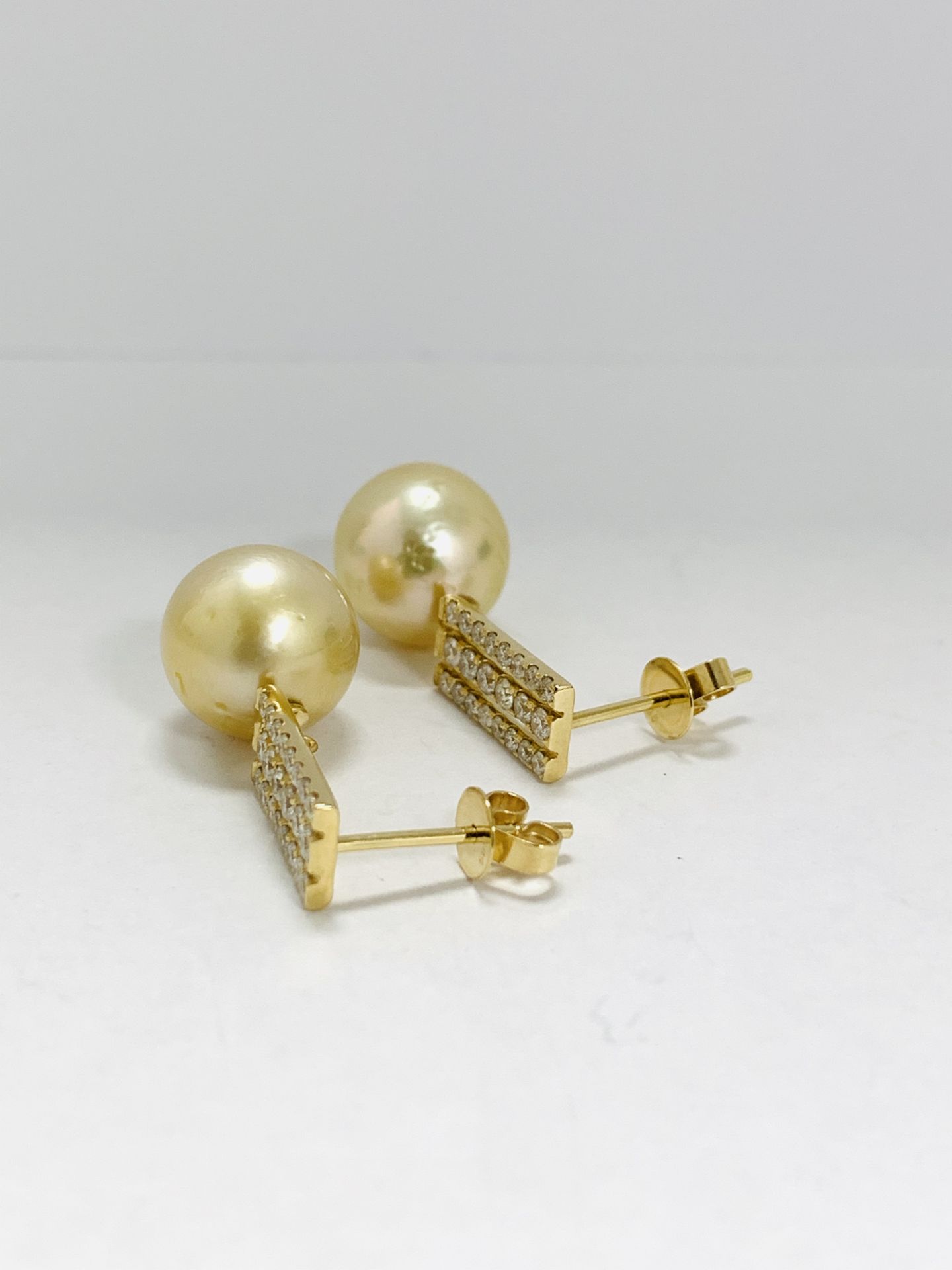14K Yellow Gold Pair Of Earrings - Image 3 of 9