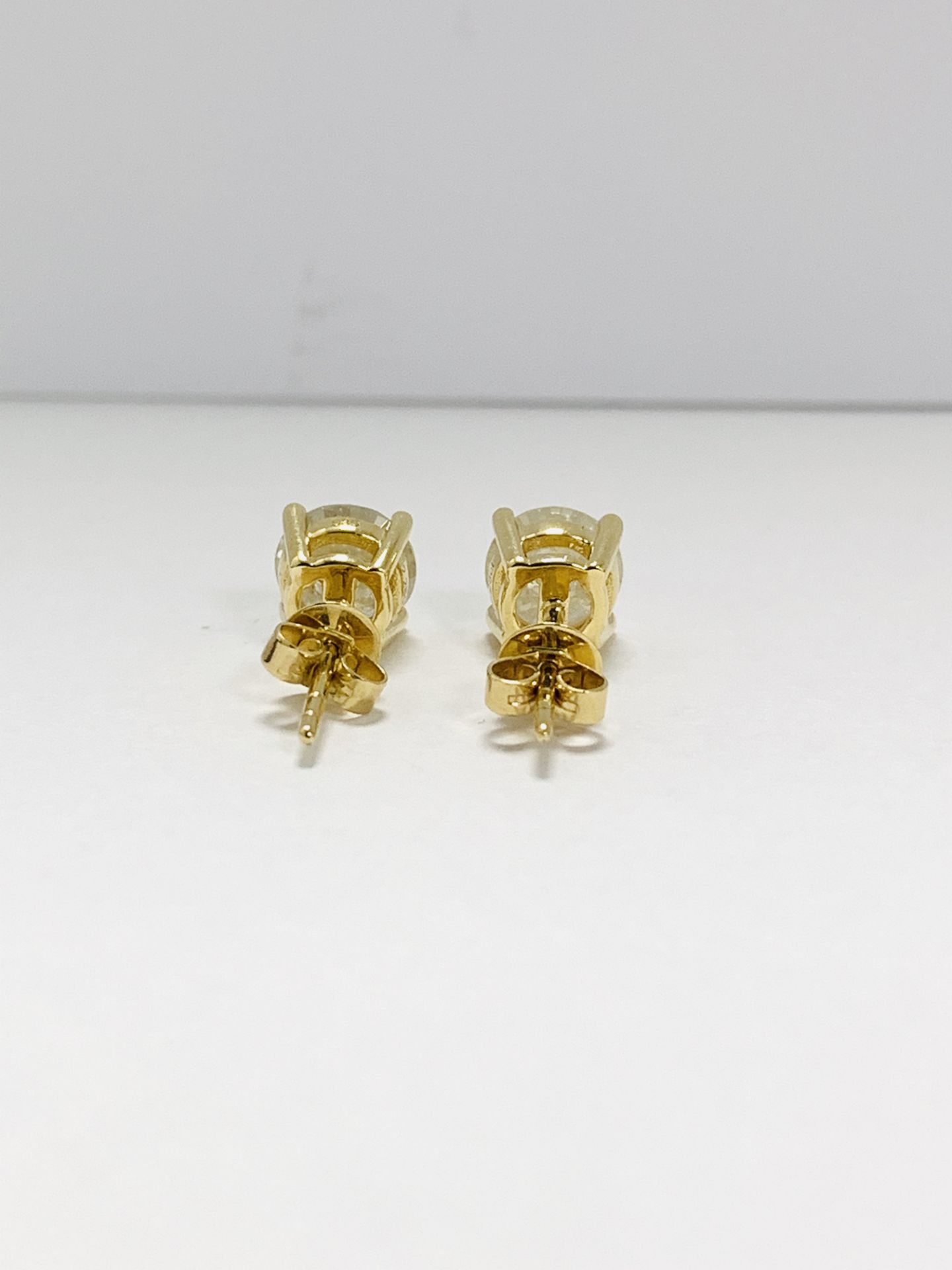 14K Yellow Gold Pair Of Earrings - Image 3 of 5