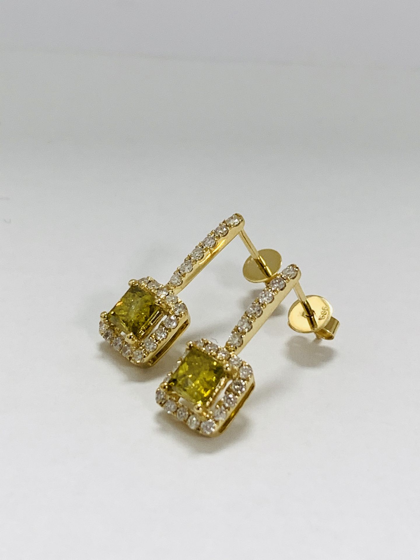 14K Yellow Gold Pair Of Earrings - Image 2 of 9