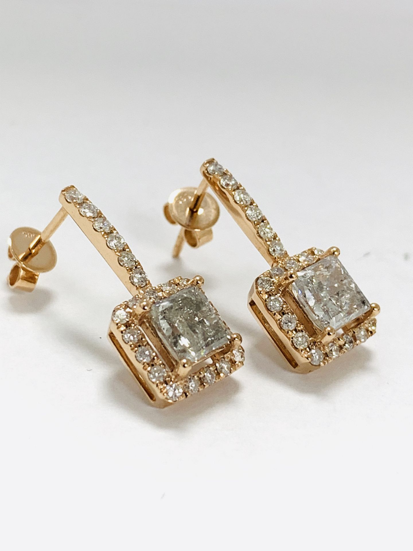 14K Rose Gold Pair Of Earrings - Image 5 of 8