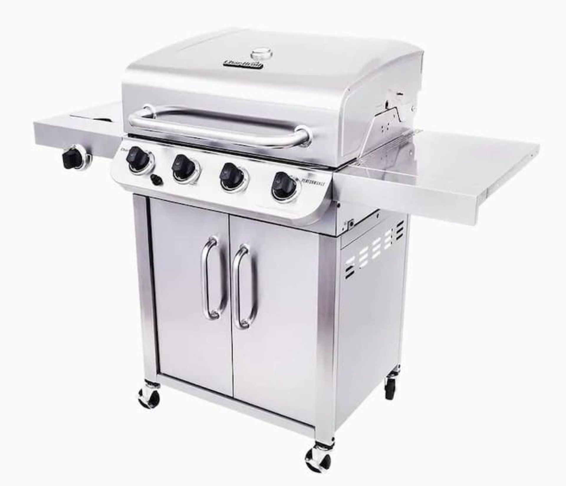 Char-Broil Performance Stainless 4-Burner Gas Grill with 1 Side Burner