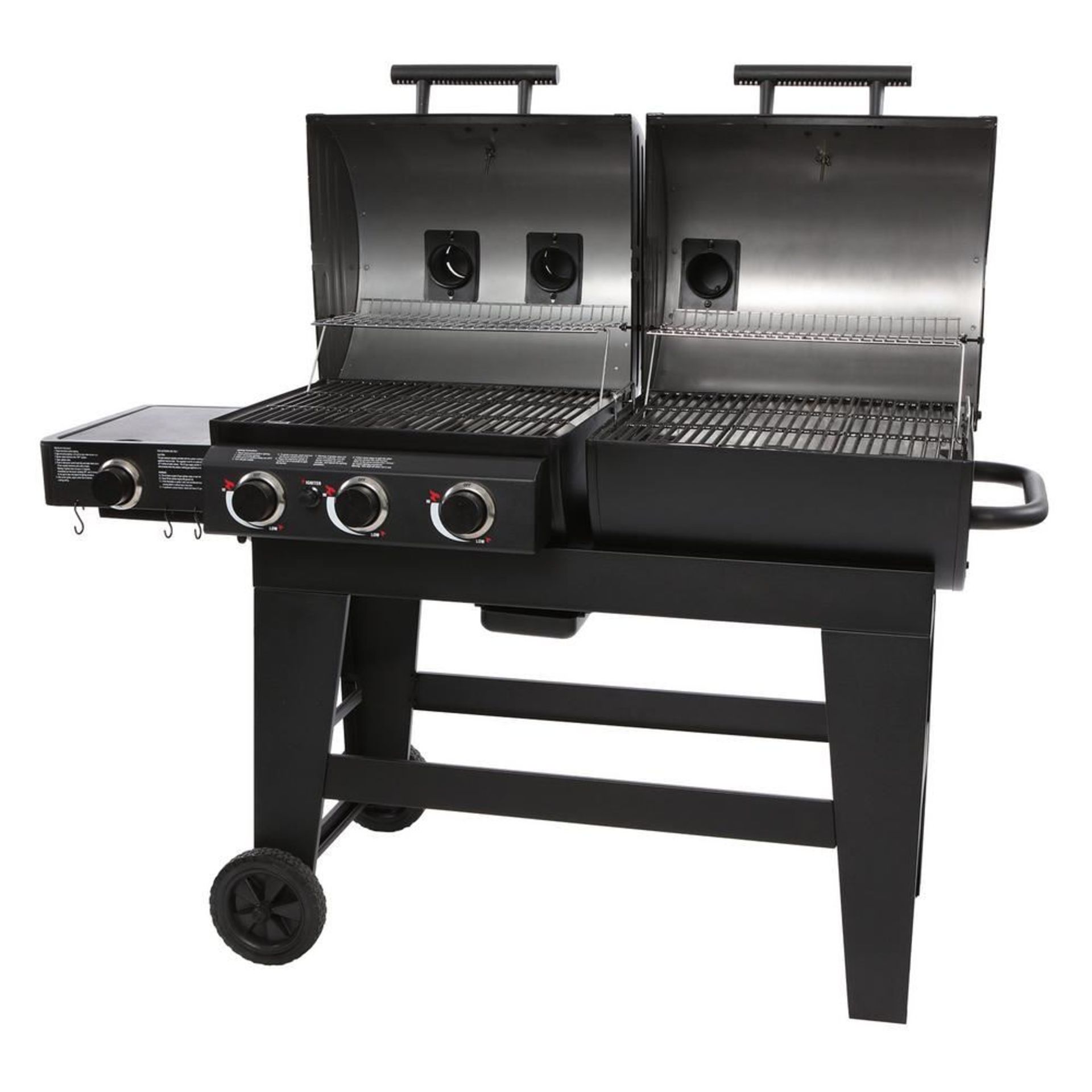 Char-Griller 3-Burner Gas and Charcoal Grill in Black - Image 2 of 3