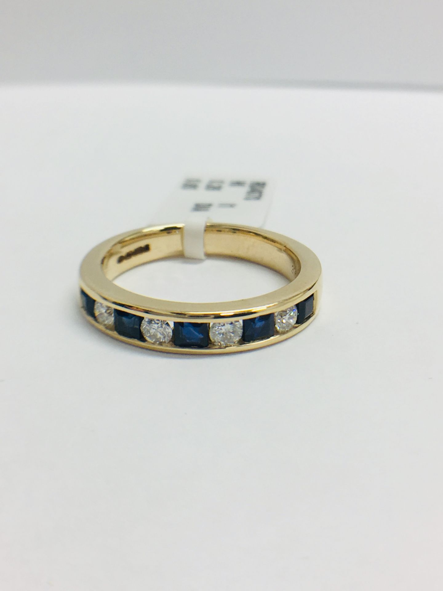 9ct Sapphire Diamond Channel Set Eternity Ring - Image 2 of 11