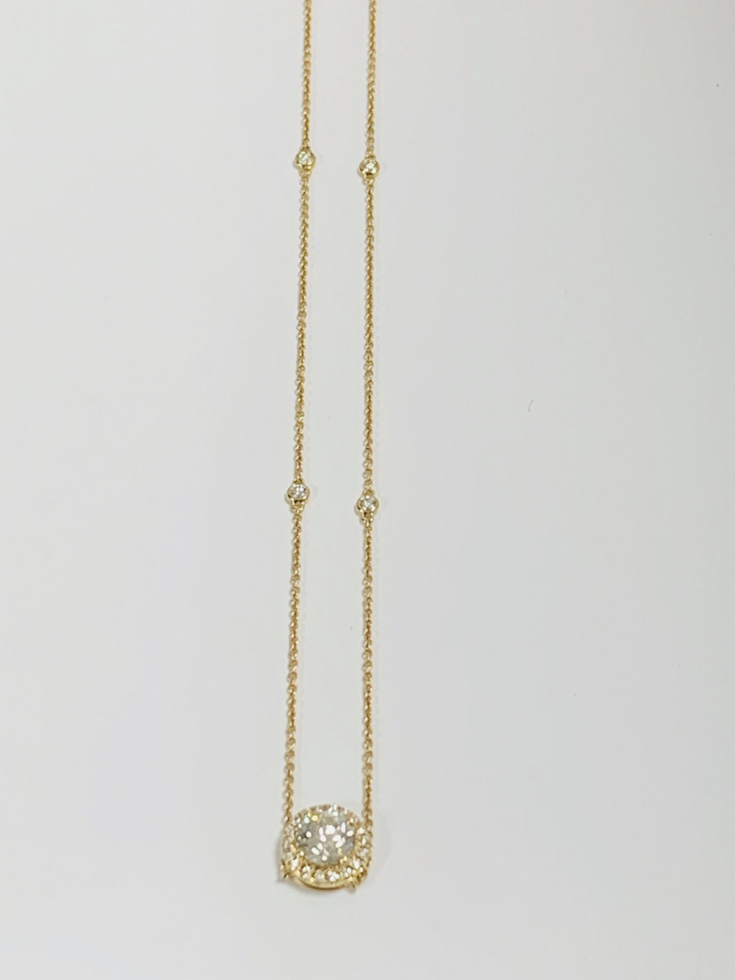 18ct Yellow Gold Diamond Necklace - Image 6 of 9