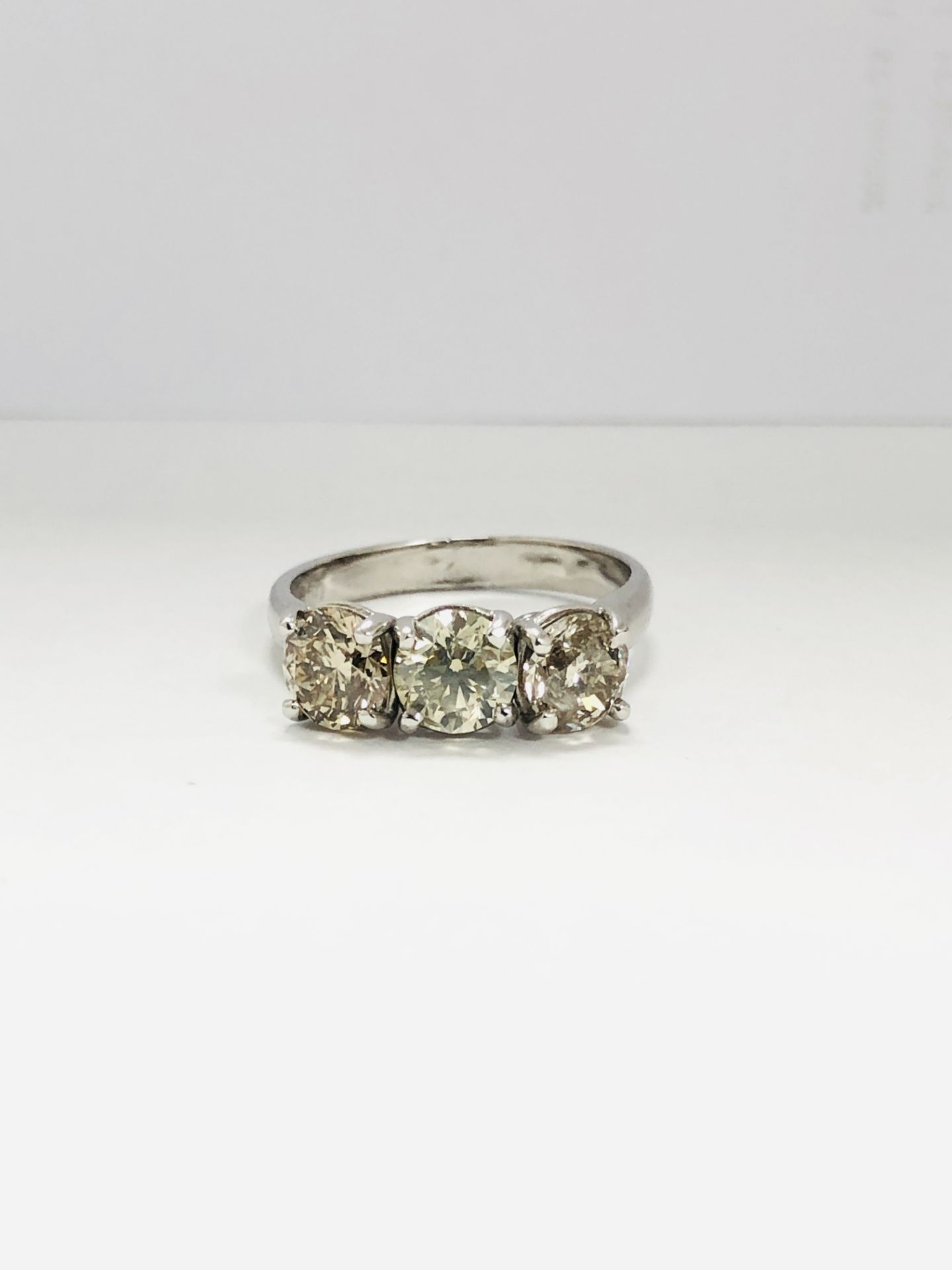 3ct Diamond Trilogy Three Stone Ring - Image 9 of 11