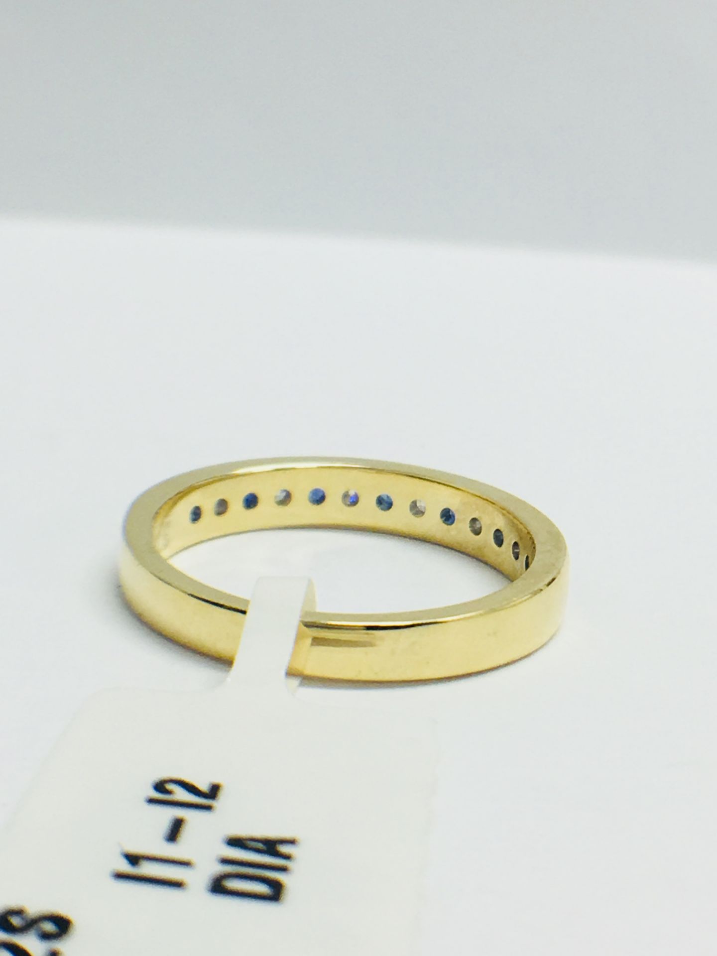 9ct Yellow Gold Sapphire And Diamond Channel Set Eternity Ring - Image 7 of 12