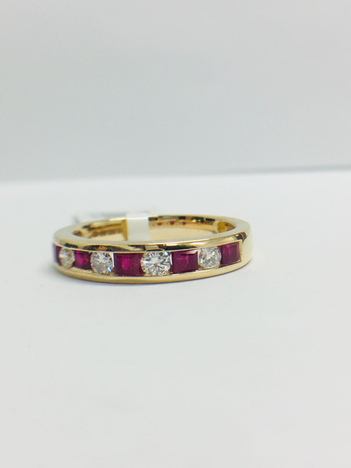 9ct Ruby Diamond Channel Set Eternity Ring - Image 11 of 12