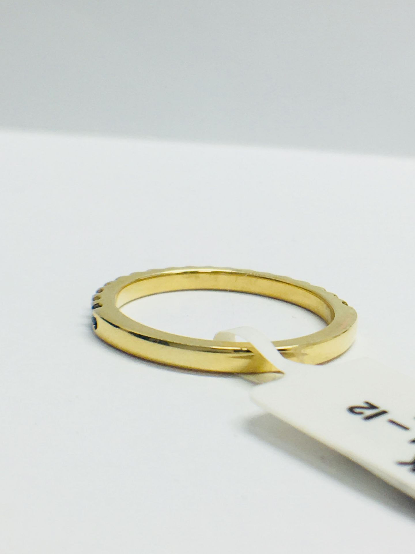 9ct Yellow Gold Sapphire Diamond Eternity Ring - Image 6 of 12