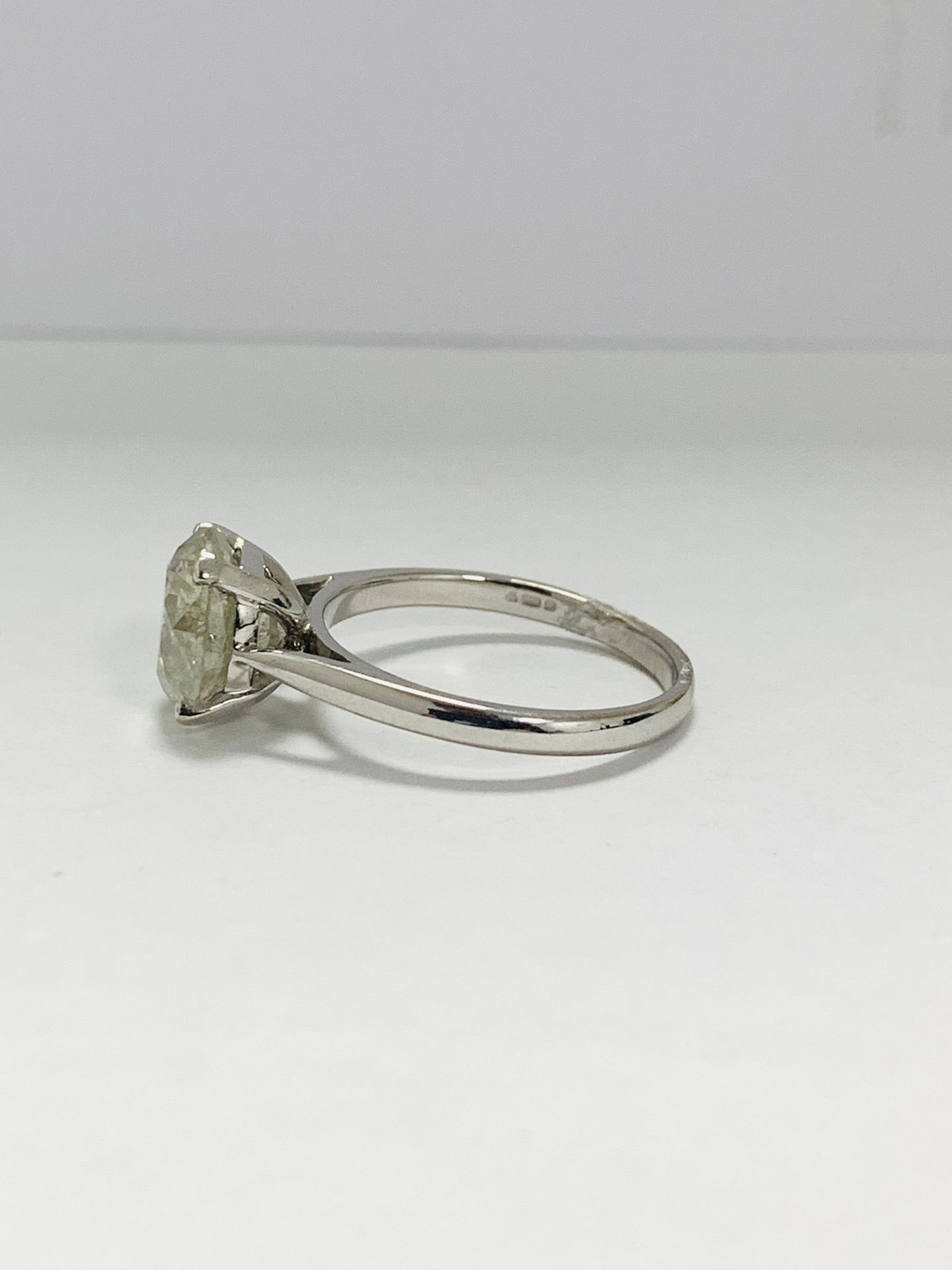 3.51ct Diamond Solitaire Ring Set In 18ct White Gold - Image 3 of 8