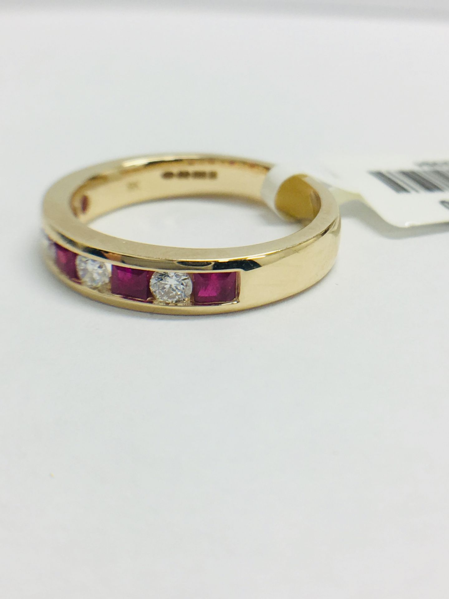 9ct Ruby Diamond Channel Set Eternity Ring - Image 5 of 12
