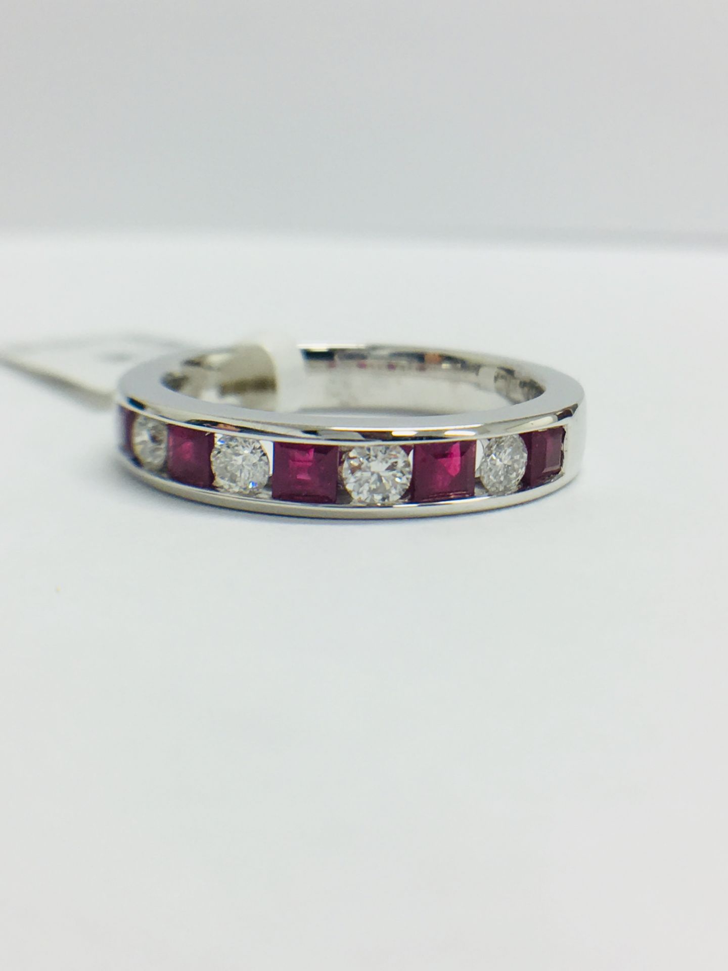 9ct Ruby Diamond Channel Set Eternity Ring - Image 11 of 12