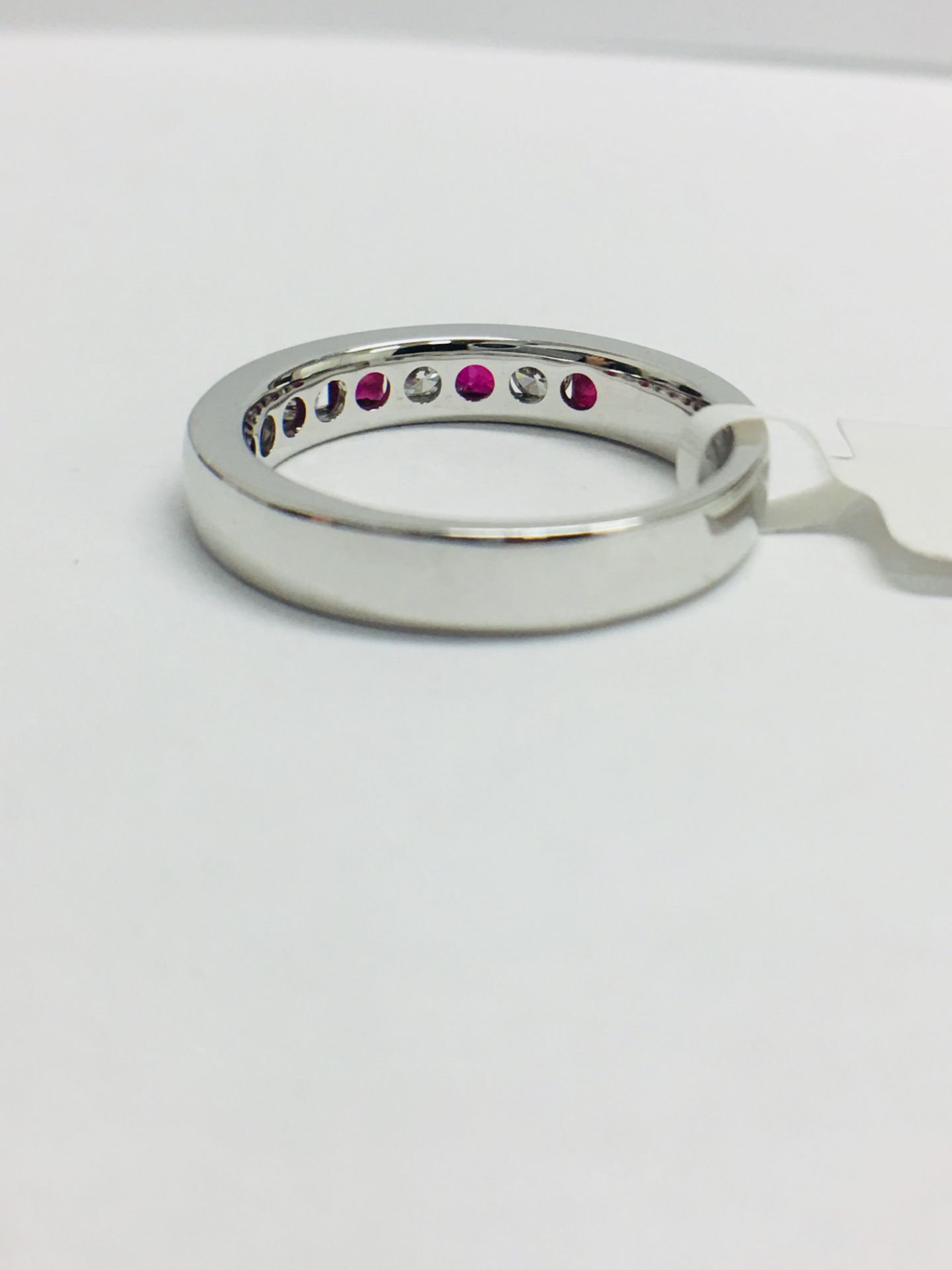 9ct Ruby Diamond Channel Set Eternity Ring - Image 7 of 12