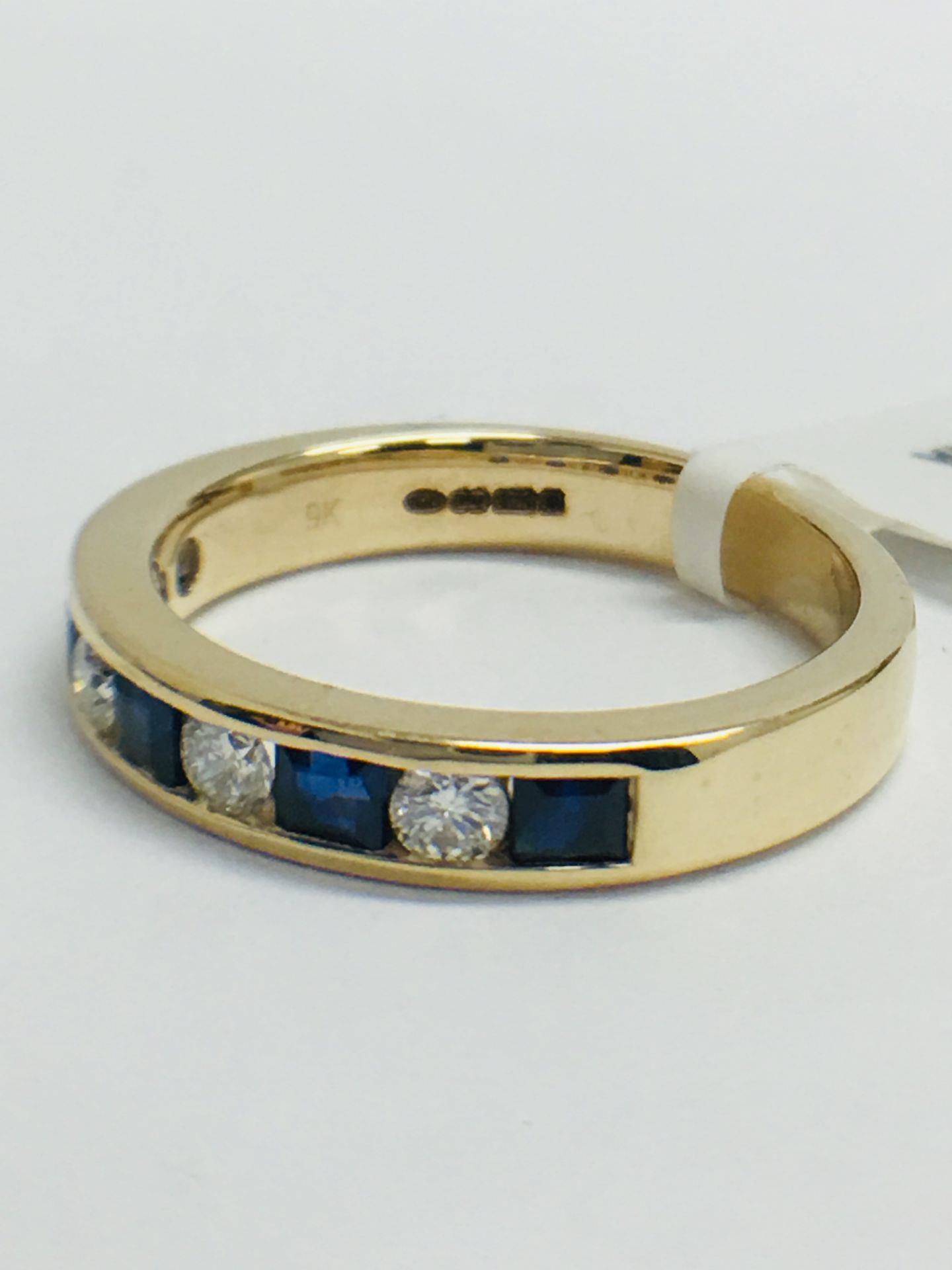 9ct Sapphire Diamond Channel Set Eternity Ring - Image 5 of 11