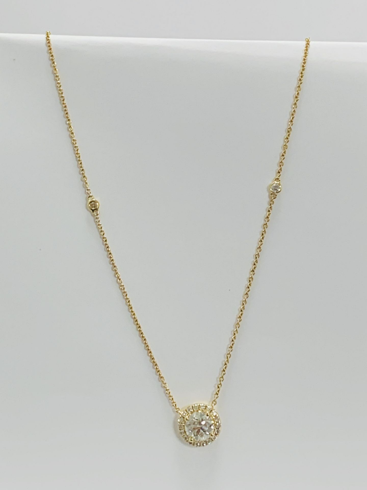 18ct Yellow Gold Diamond Necklace - Image 4 of 9