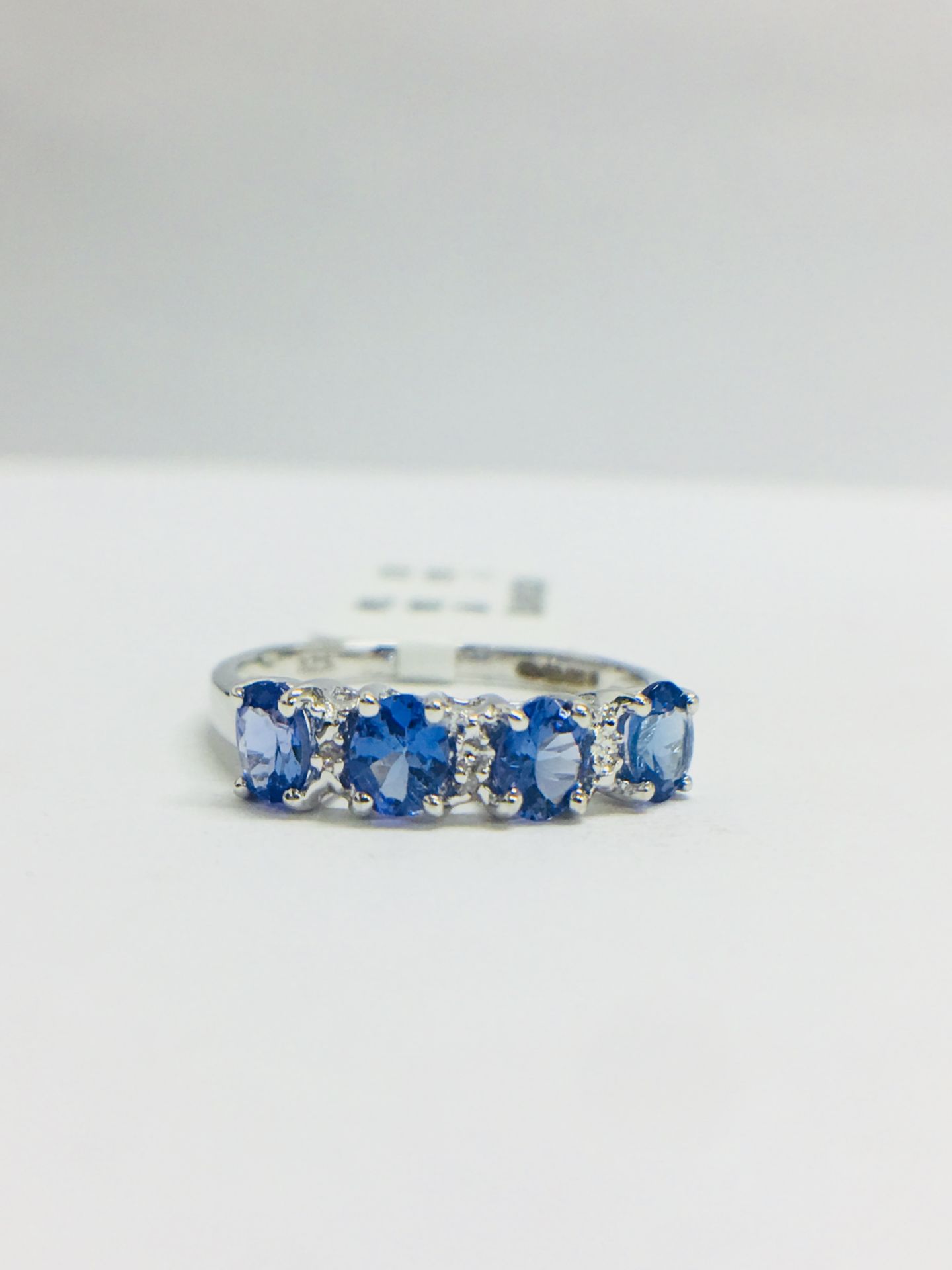 9ct White Gold Tanzanite Dress Ring