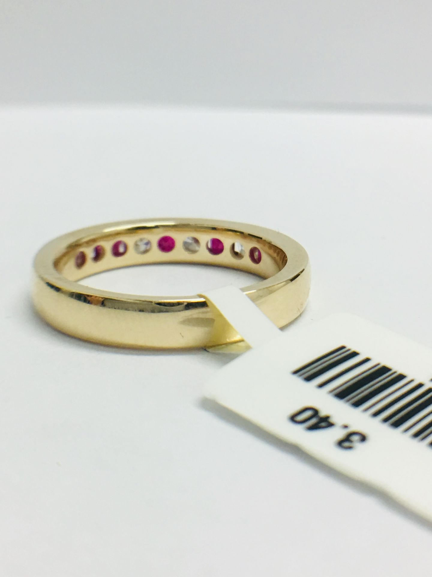 9ct Ruby Diamond Channel Set Eternity Ring - Image 7 of 12