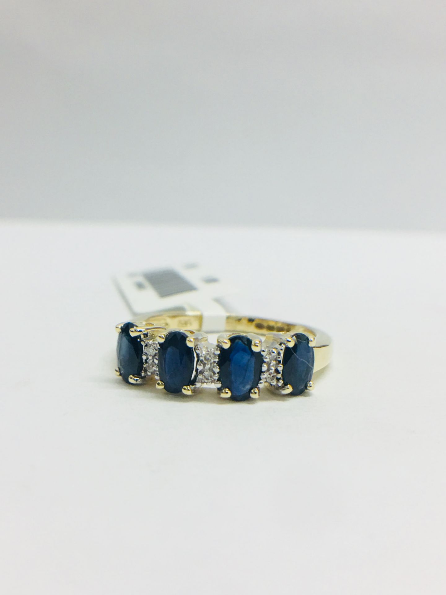 9ct Yellow Sapphire Diamond Band Ring