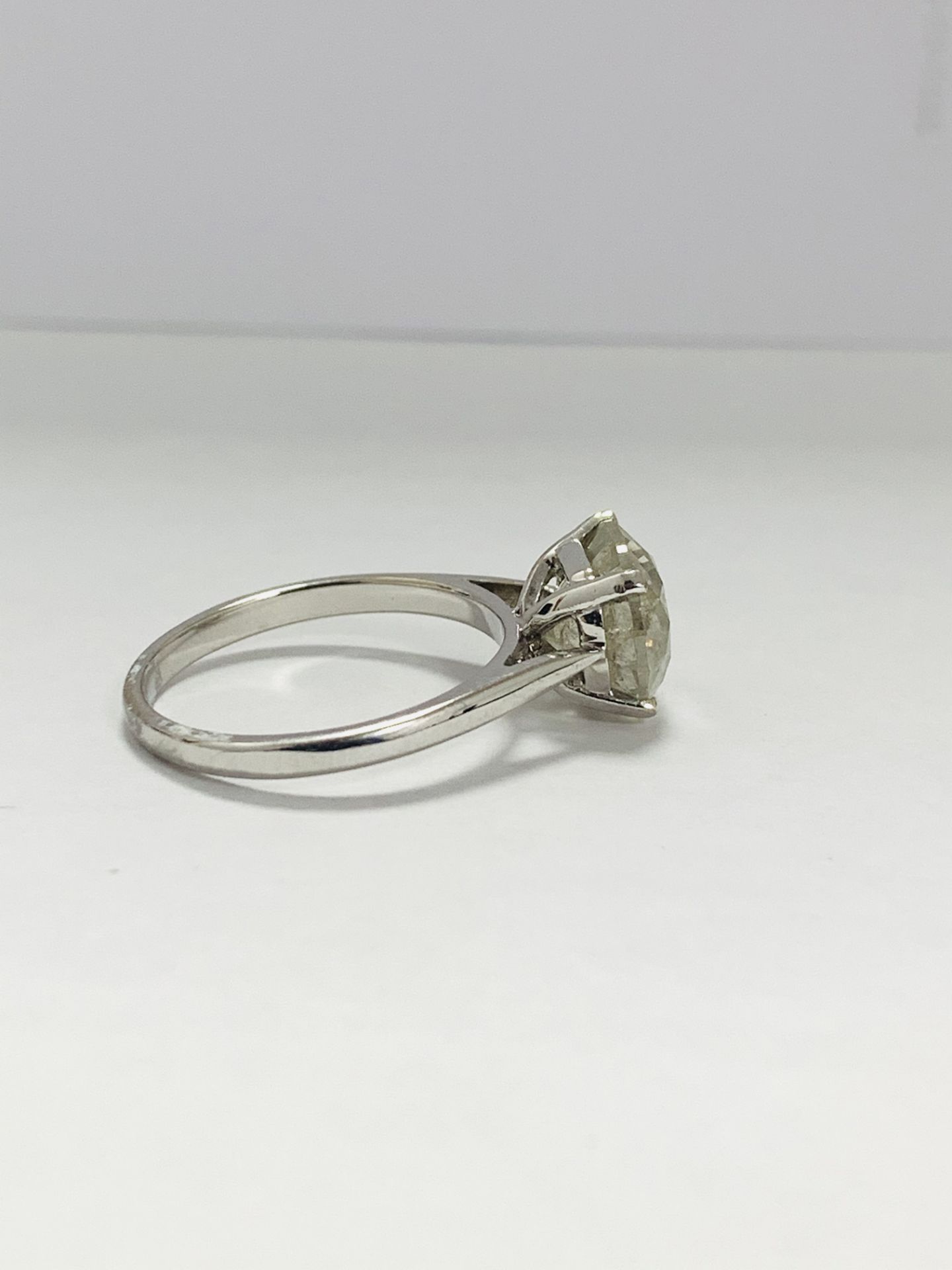 3.51ct Diamond Solitaire Ring Set In 18ct White Gold - Image 5 of 8