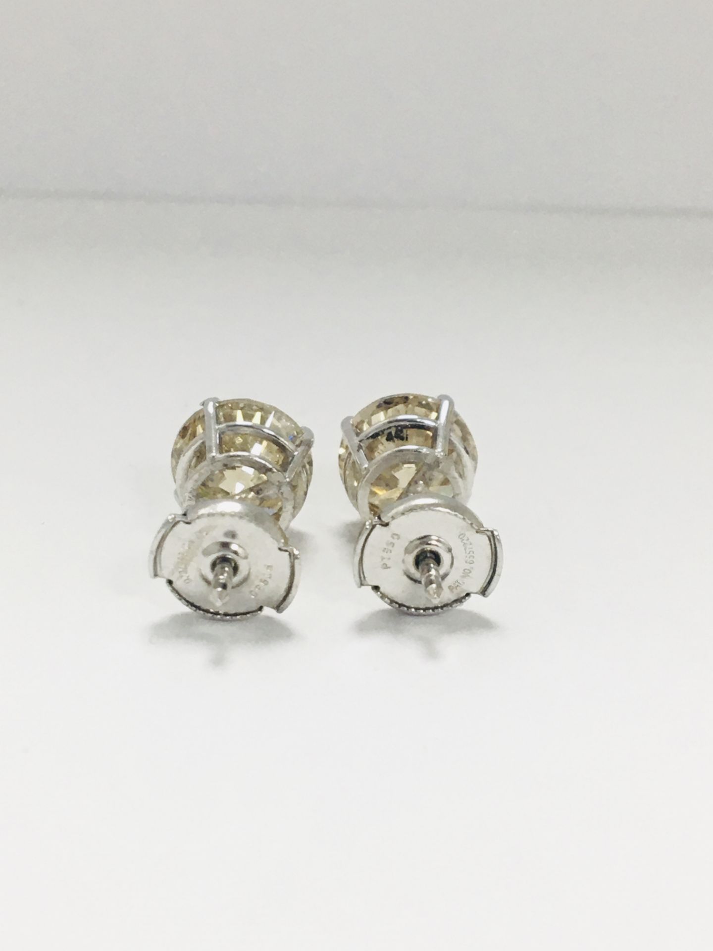 3ct Diamond Earrings Set In Platinum - Image 5 of 7