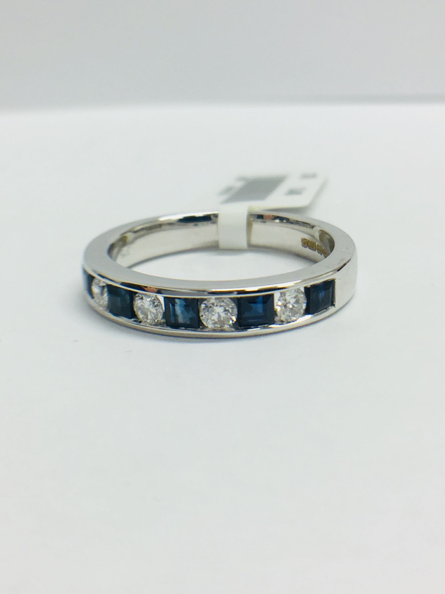 9ct Sapphire Diamond Channel Set Eternity Ring - Image 2 of 11