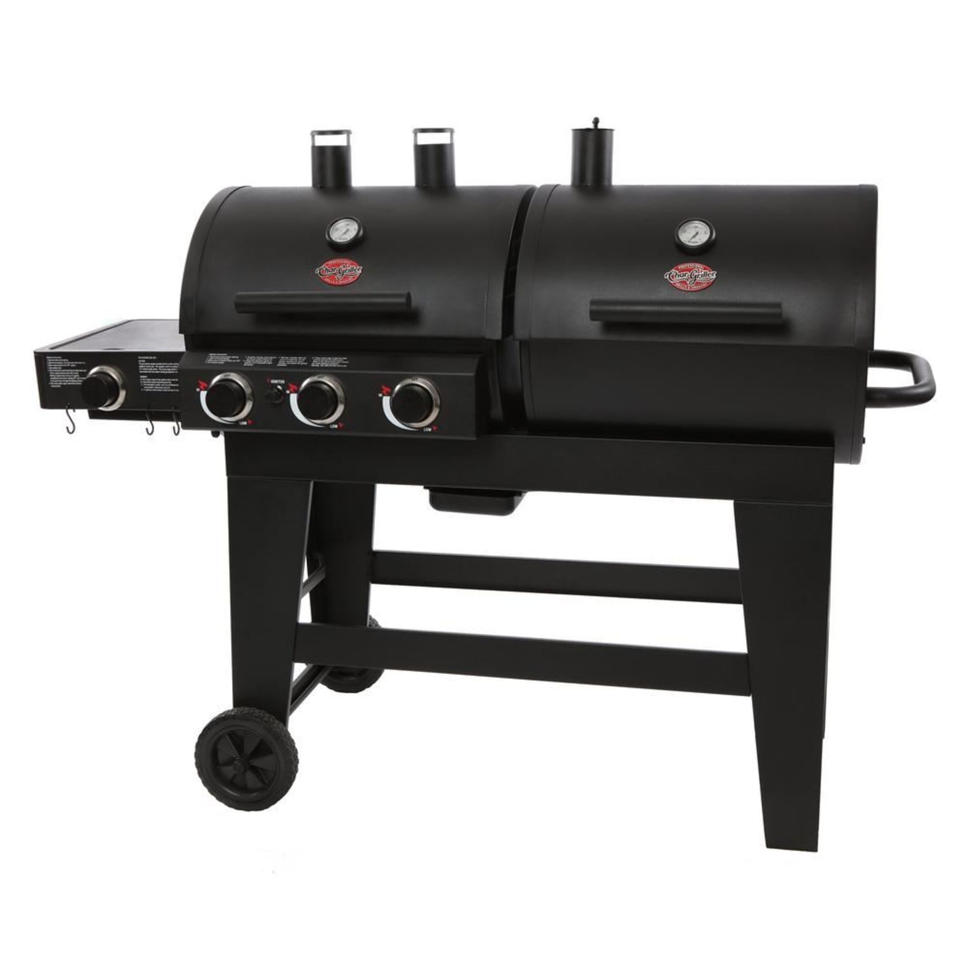Char-Griller 3-Burner Gas and Charcoal Grill in Black