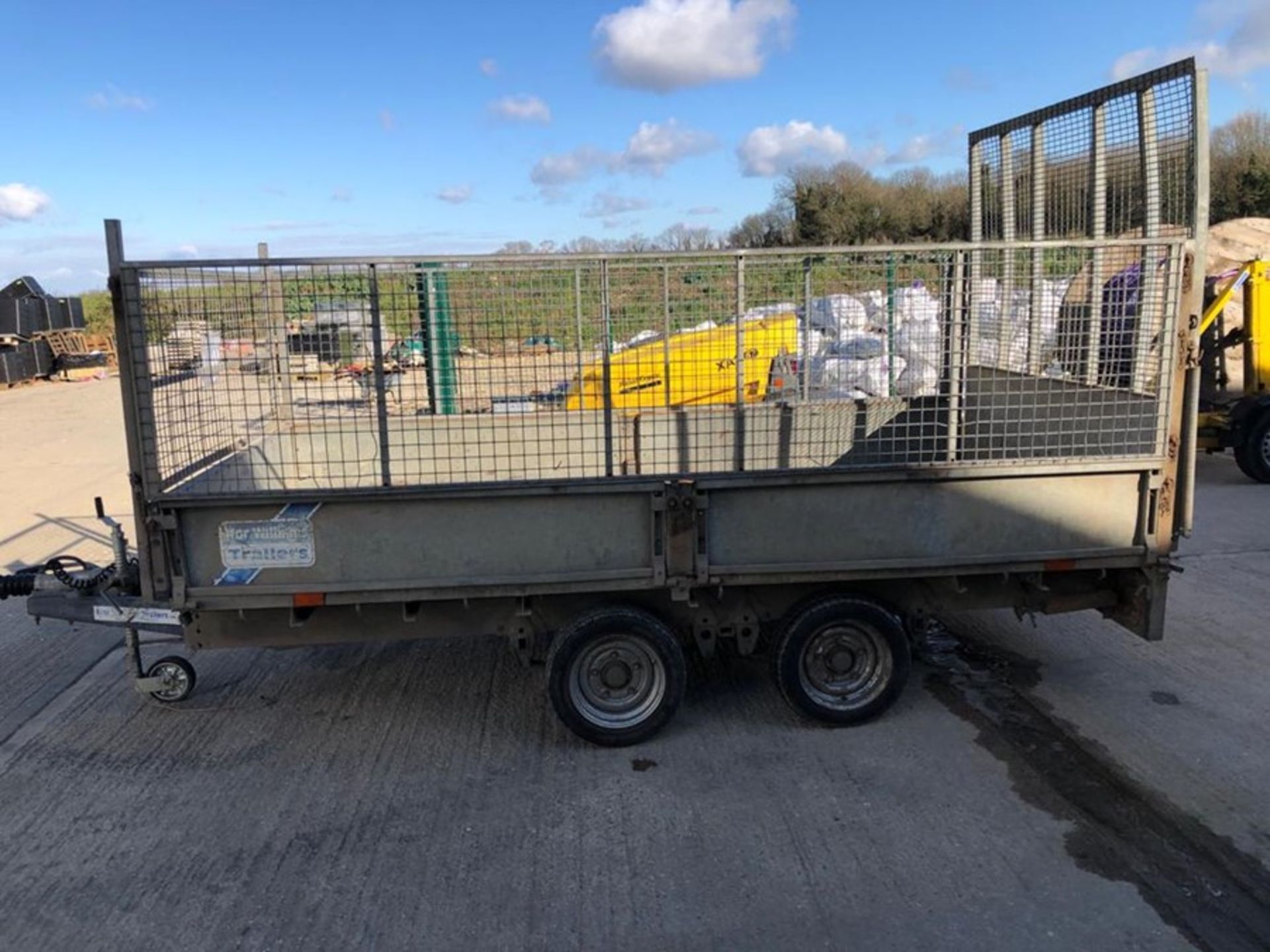 Ifor Williams cage side twin axle plant trailer, 3.5ton XO253830 TR3 - Image 2 of 4