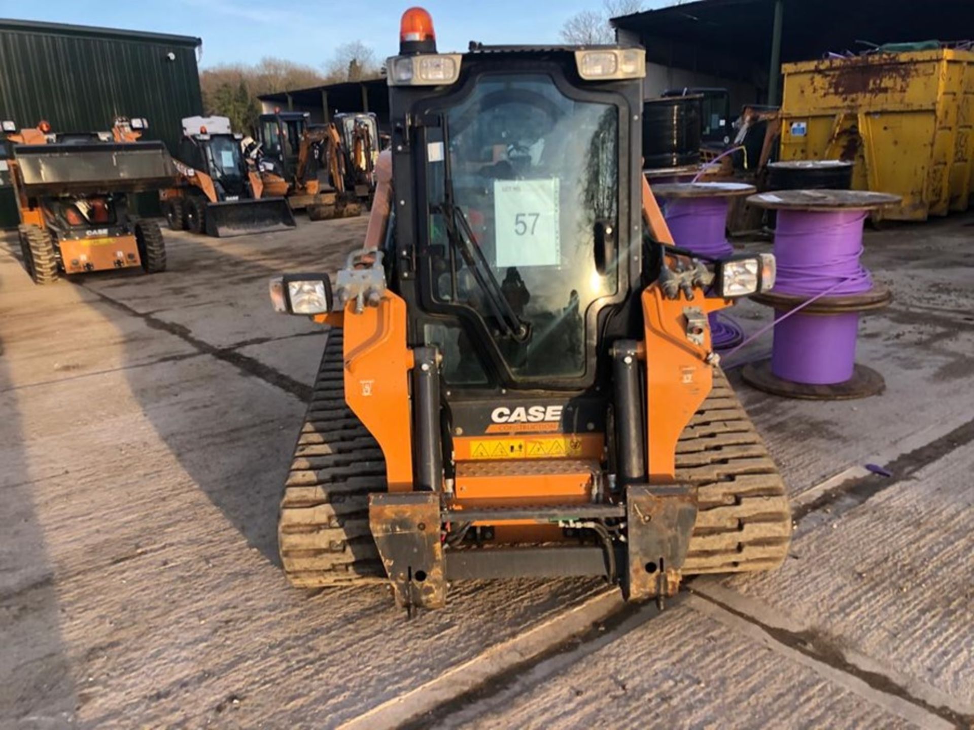 Case model TV380 tracked loader, with water suppression system, piped for attachments, serial no.