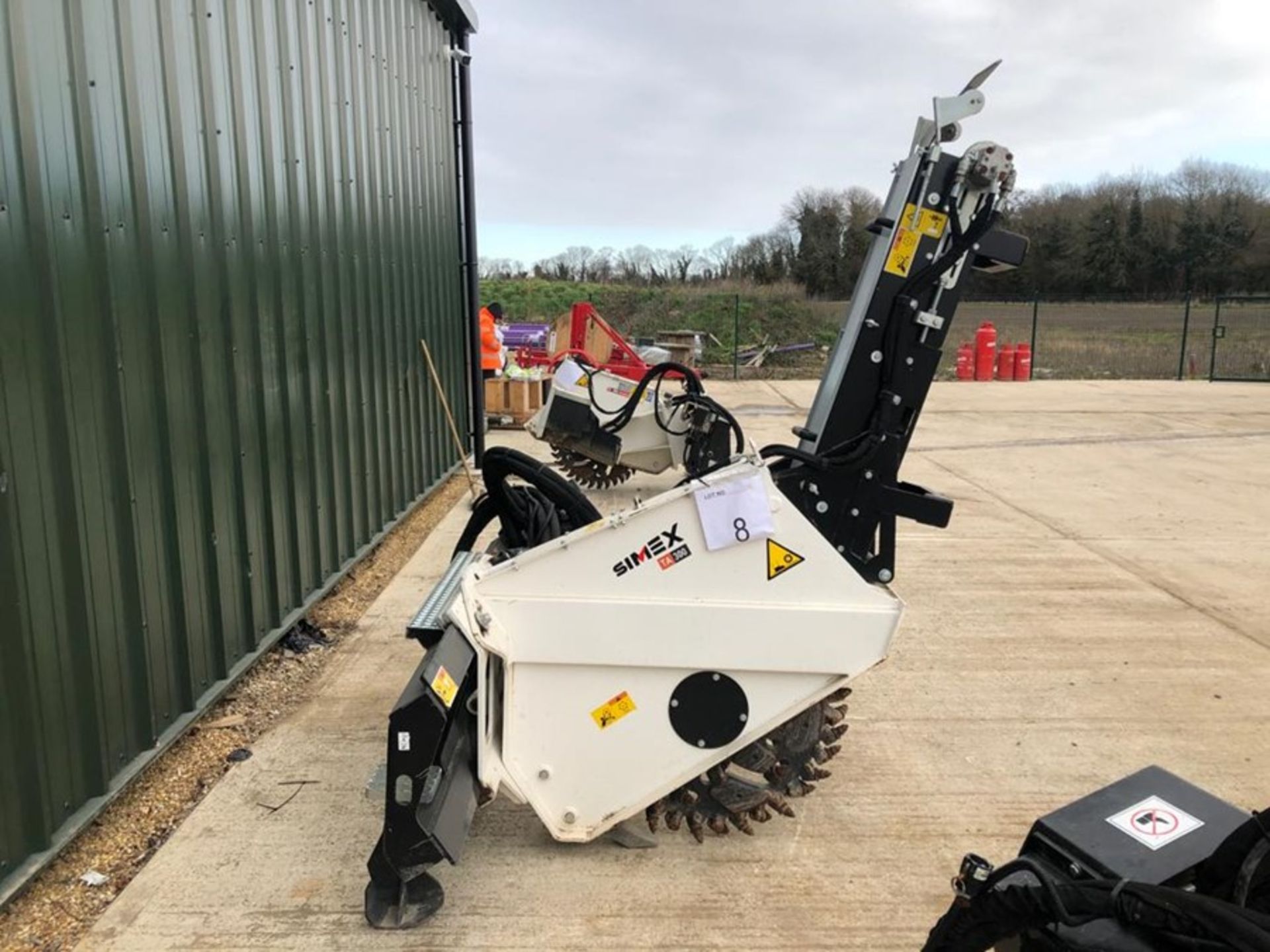 Unused Simex model TA300 wheel saw with waste conveyor, serial no. MO23965B14, Year - 2018