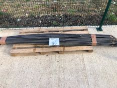 Approximately 40 x black drain rods to pallet as lotted