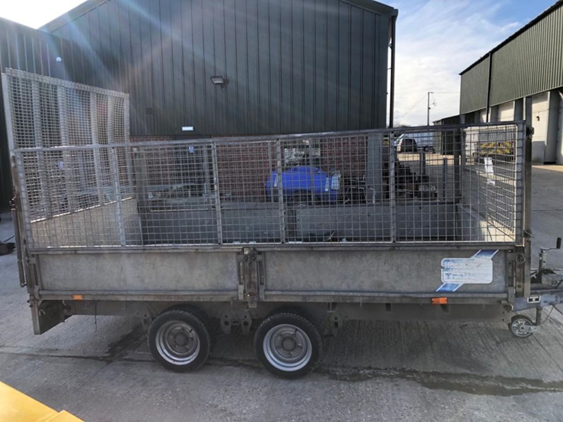 Ifor Williams cage side twin axle plant trailer, 3.5ton XO253830 TR3 - Image 3 of 4