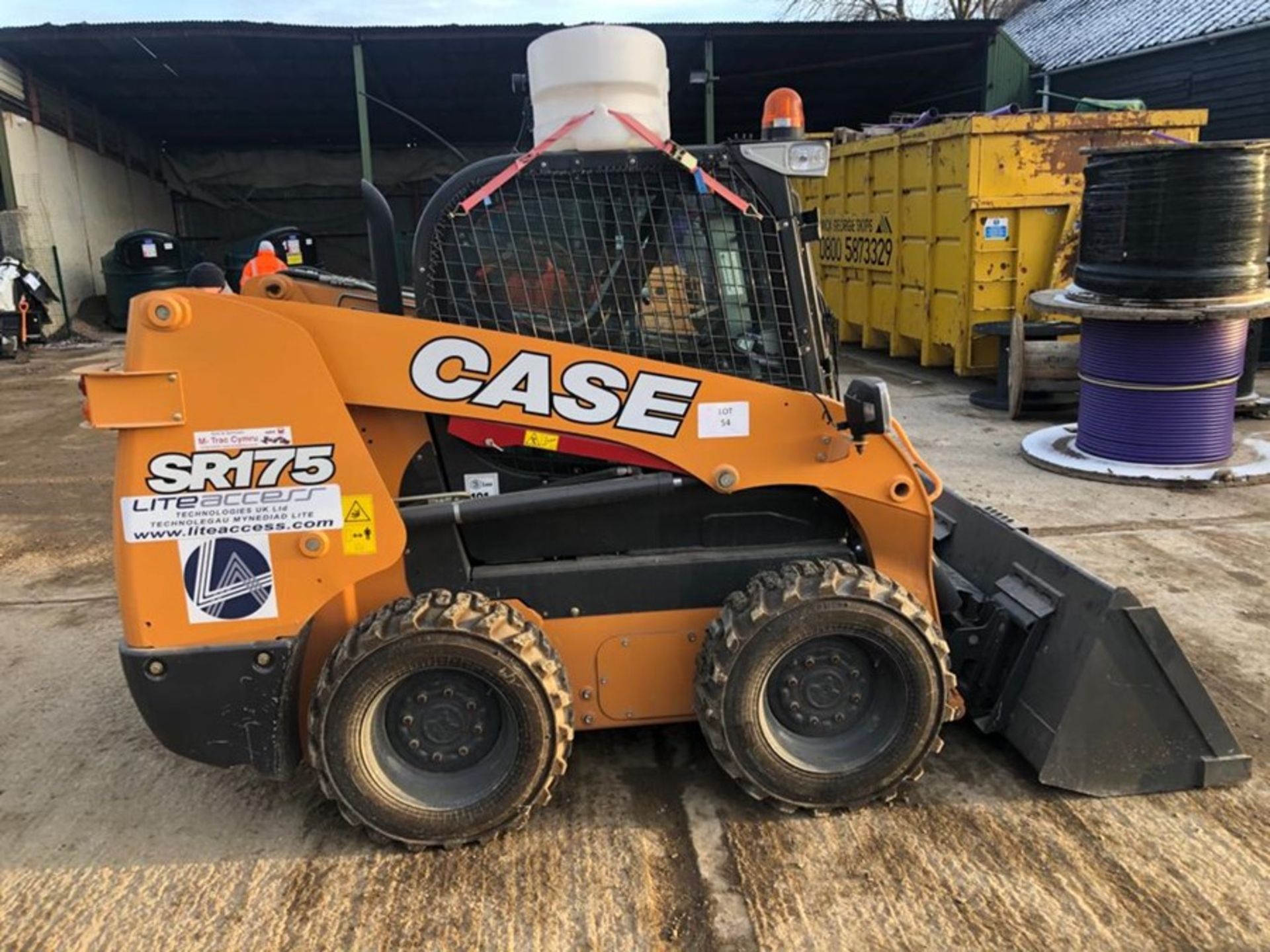 Case model SR175 mini loader, with water suppression system, piped for attachments, serial no. - Image 3 of 4