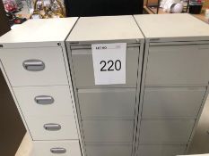 3 x Grey 4 drawers Cabinets as lotted