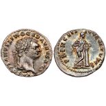 Domitian. Silver Denarius (3.52 g), as Caesar, AD 69-81. MS